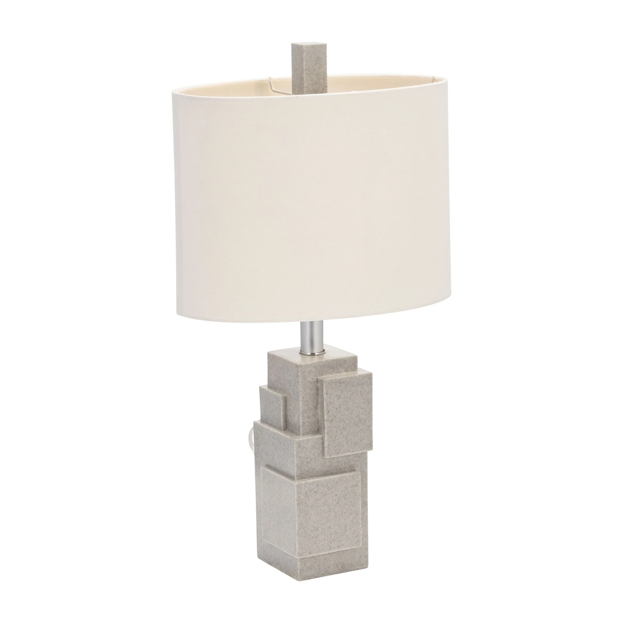 Resin 22" Blocks Table Lamp,gray - Image 3