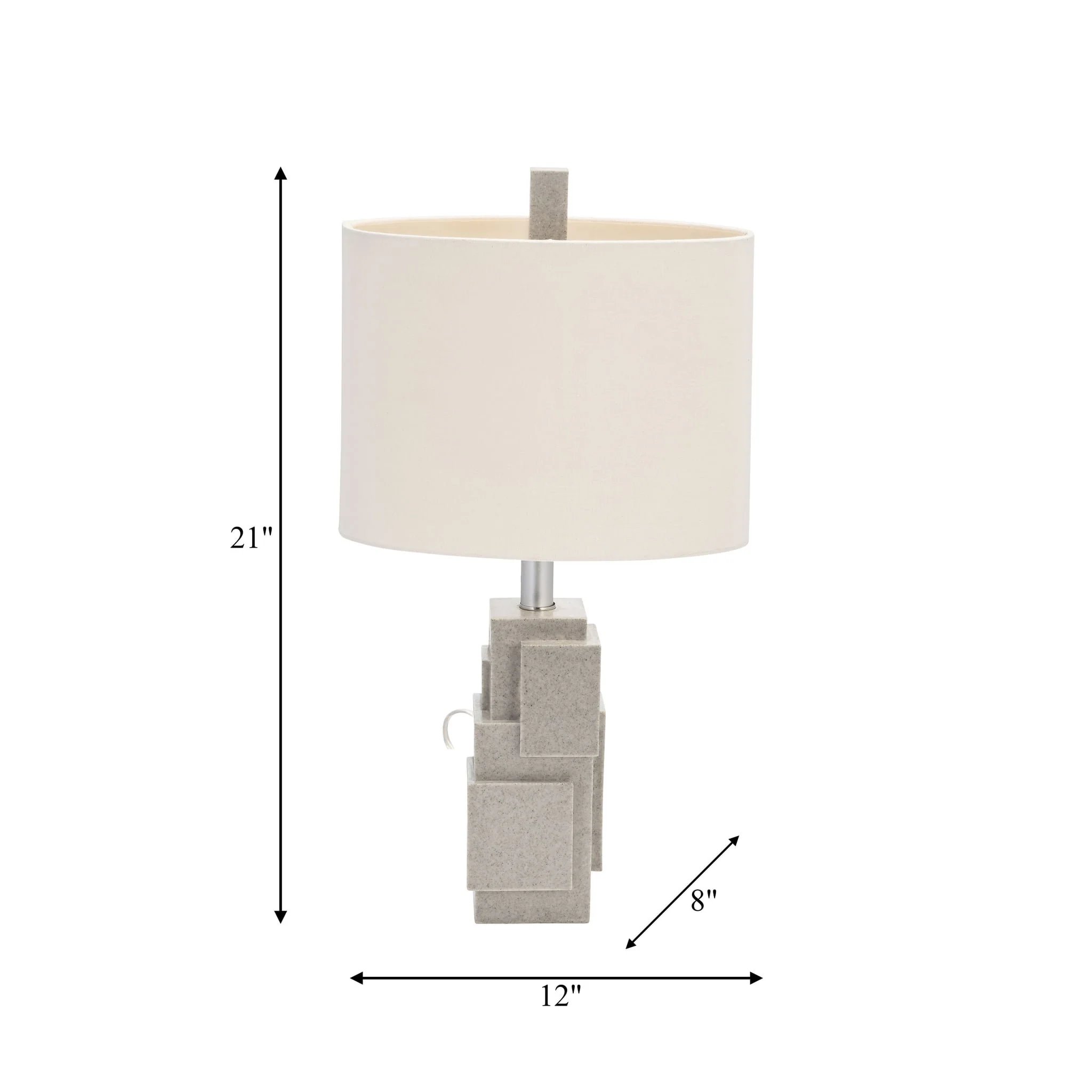 Resin 22" Blocks Table Lamp,gray - Image 8