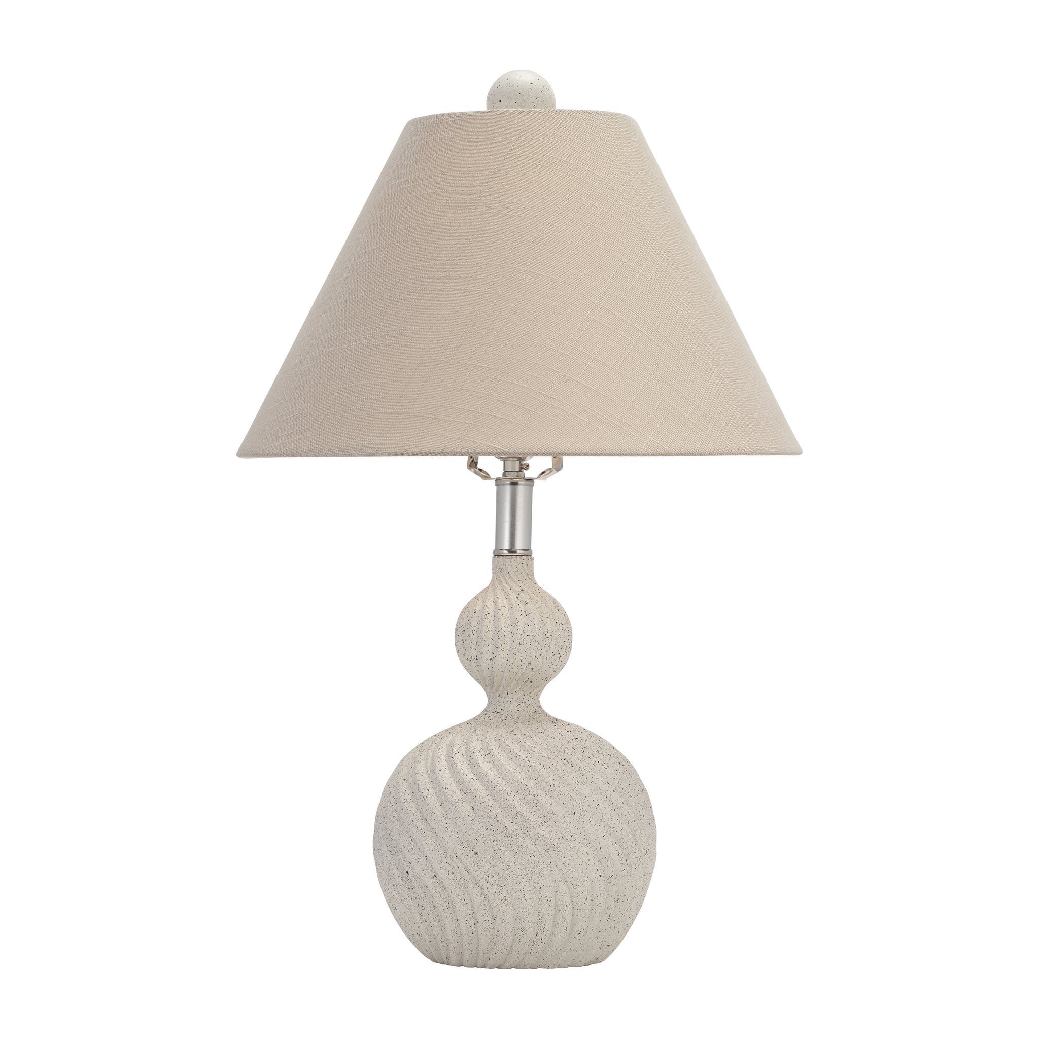 Resin 24" Twist Table Lamp,cream Speckle - Image 3