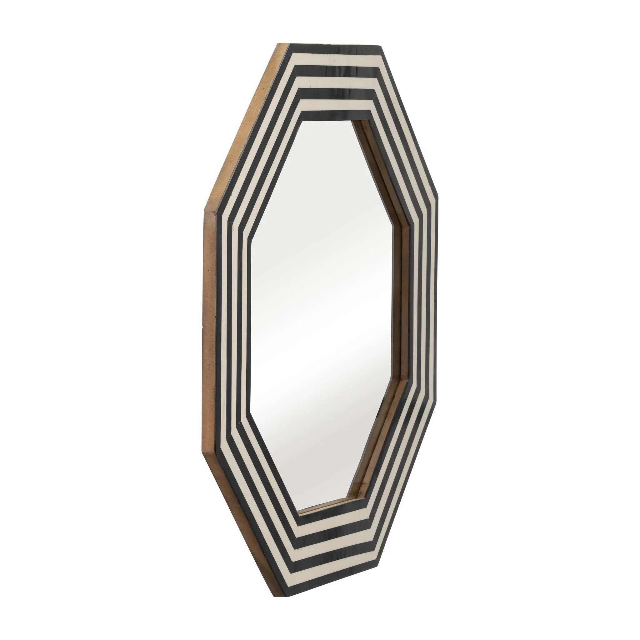 Resin 24x24 Octagon Mirror Blk/wht - Image 2