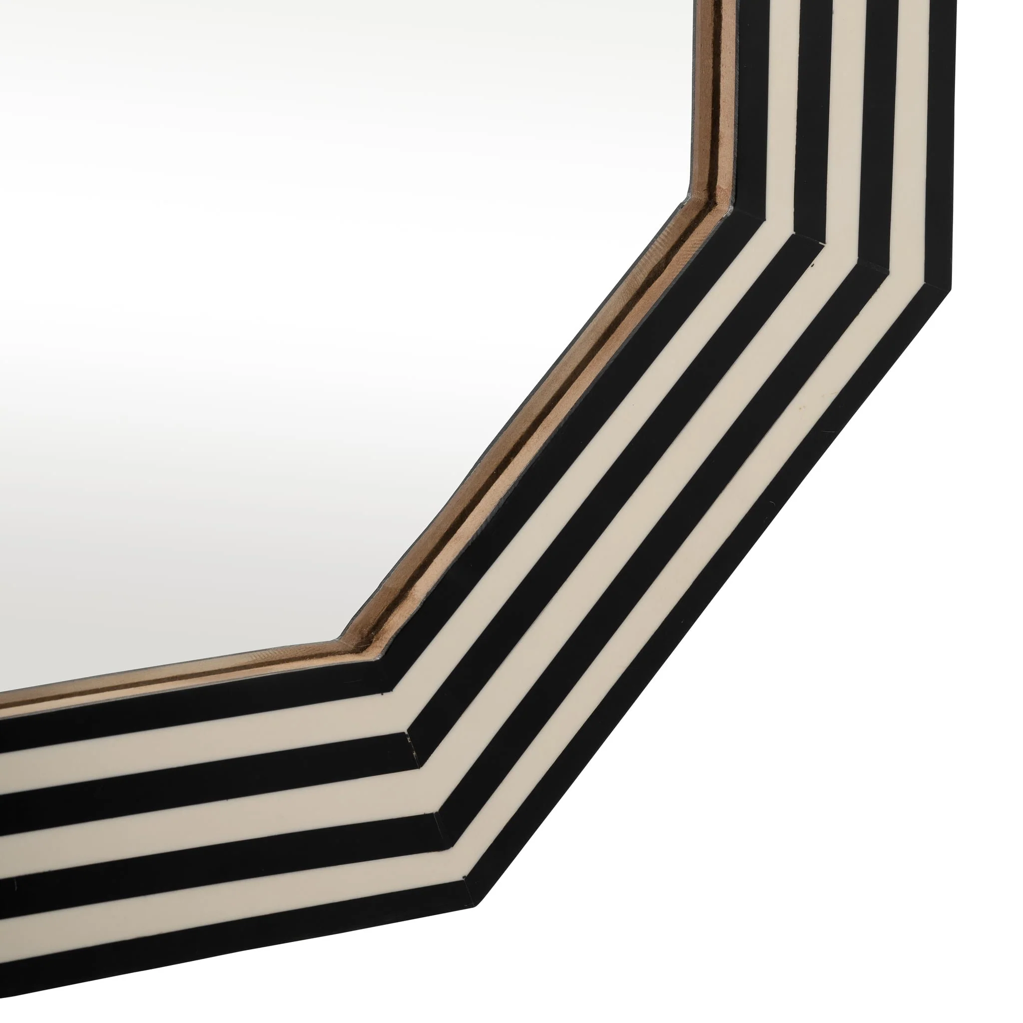 Resin 24x24 Octagon Mirror Blk/wht - Image 4
