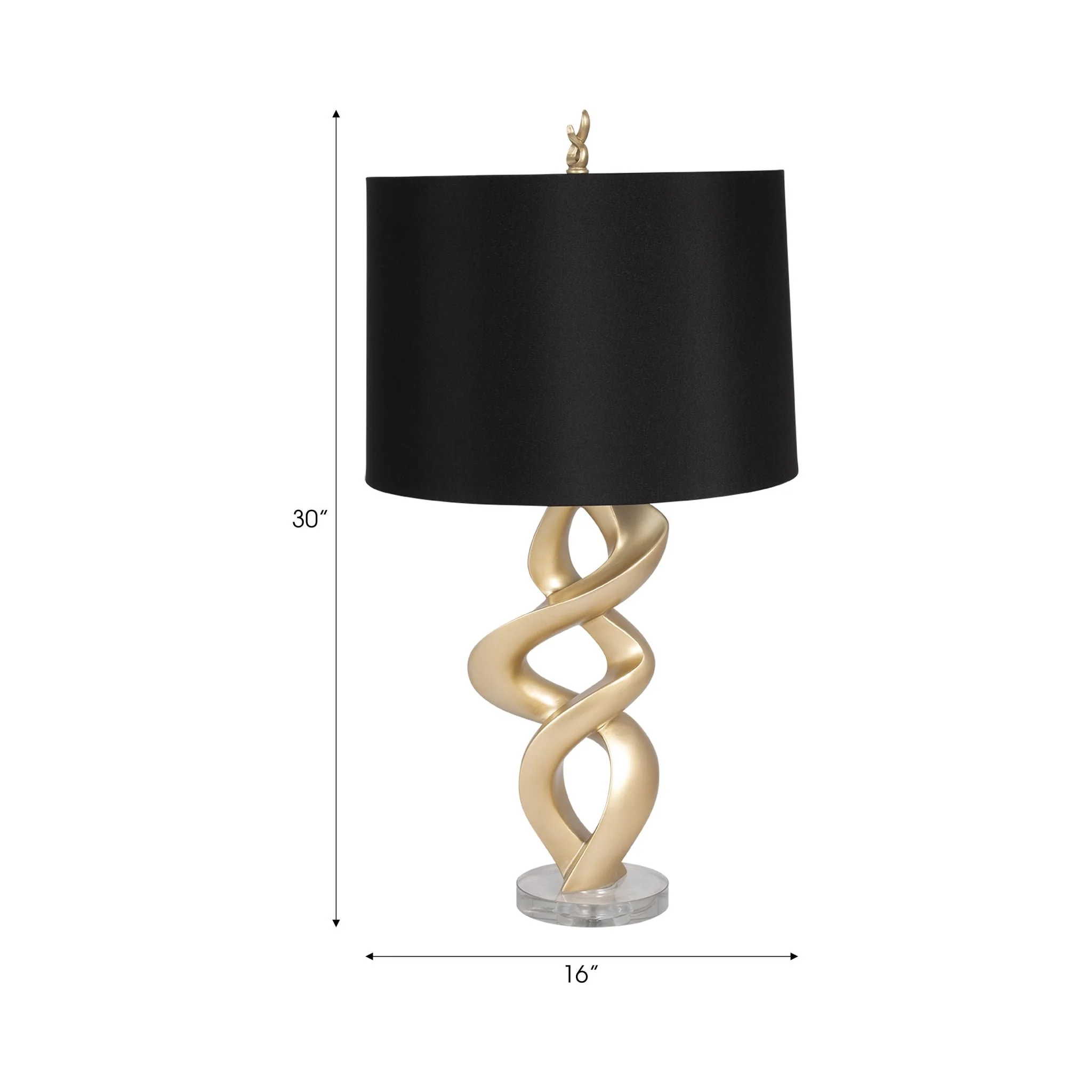 Resin 30" Swirl Table Lamp, Gold - Image 9