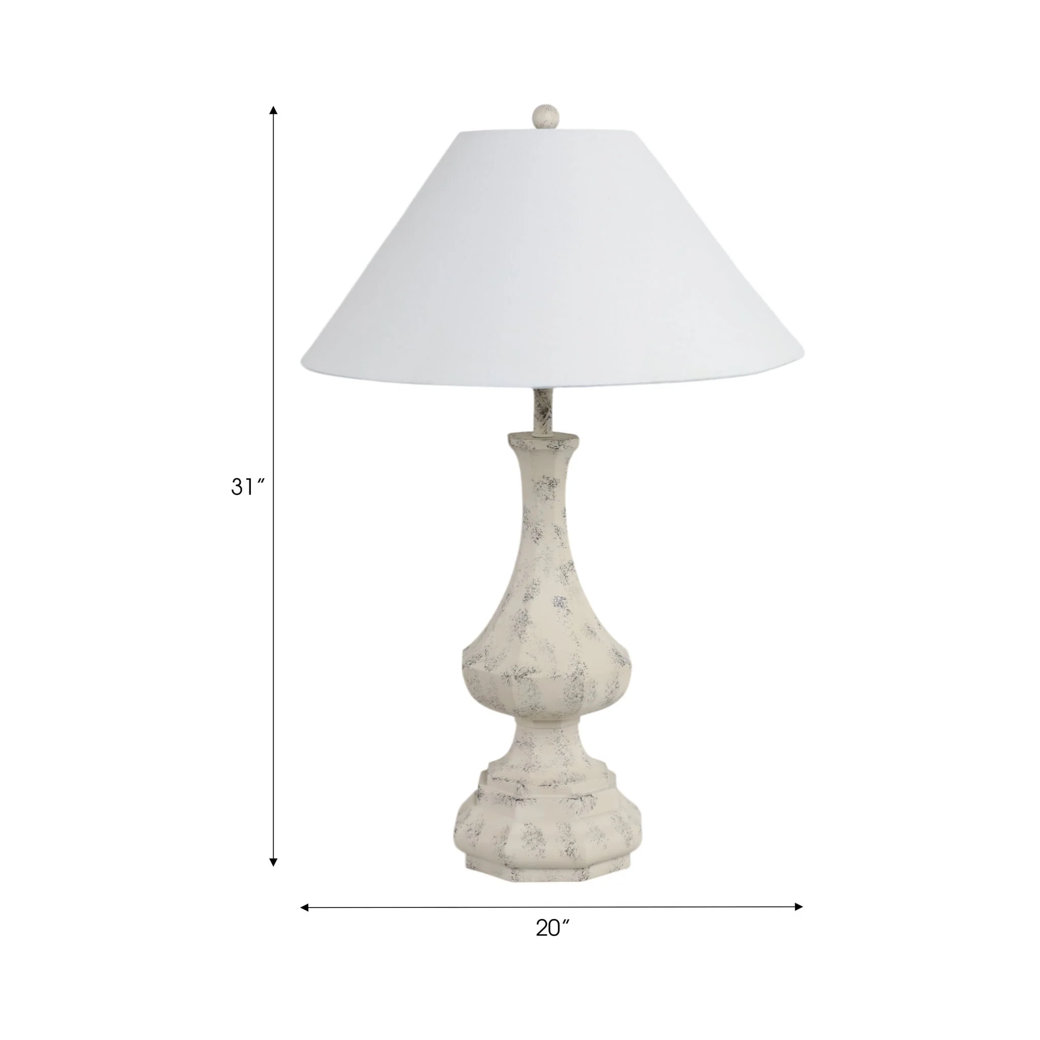 Resin, 31"h Antique Table Lamp - Image 6