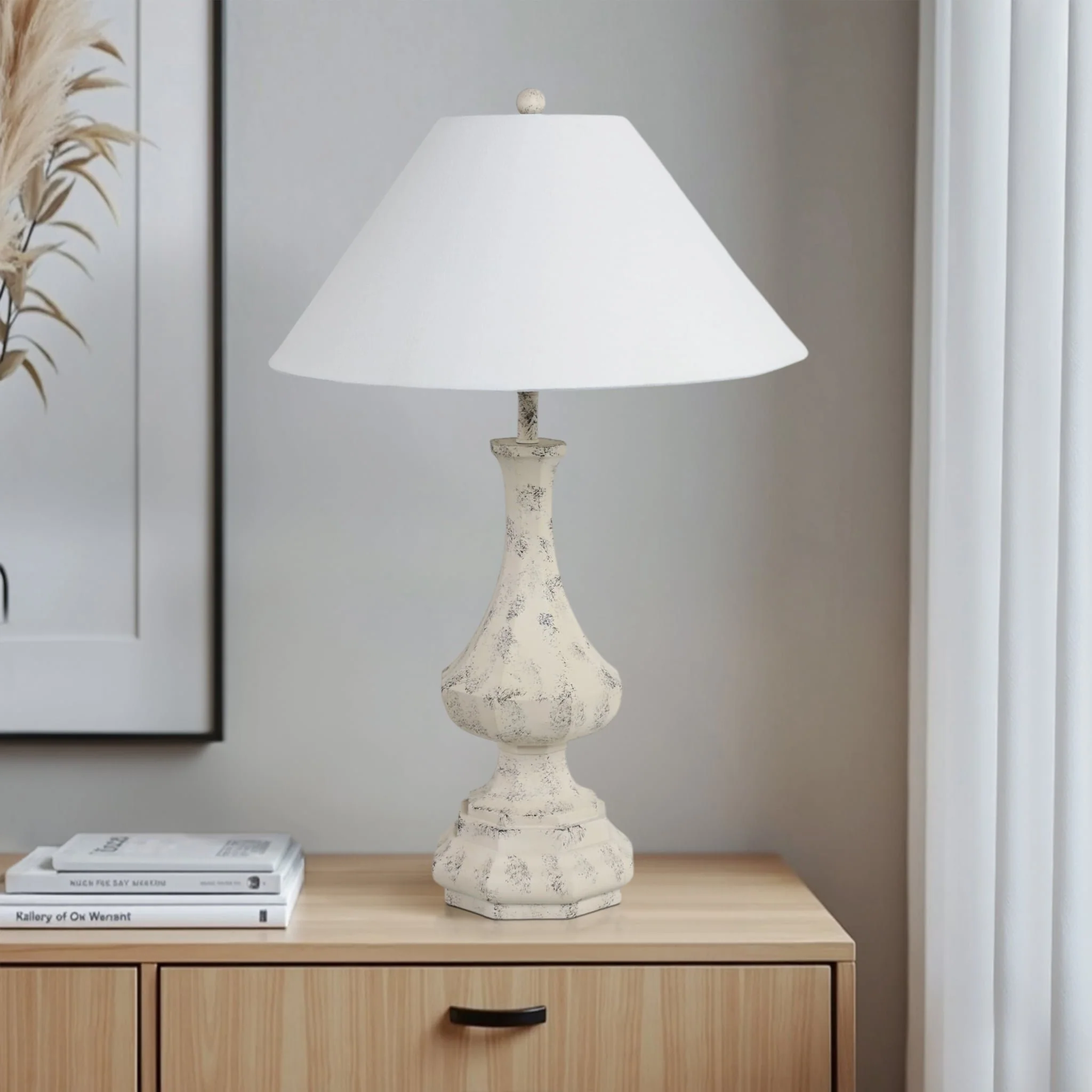 Resin, 31"h Antique Table Lamp - Image 8