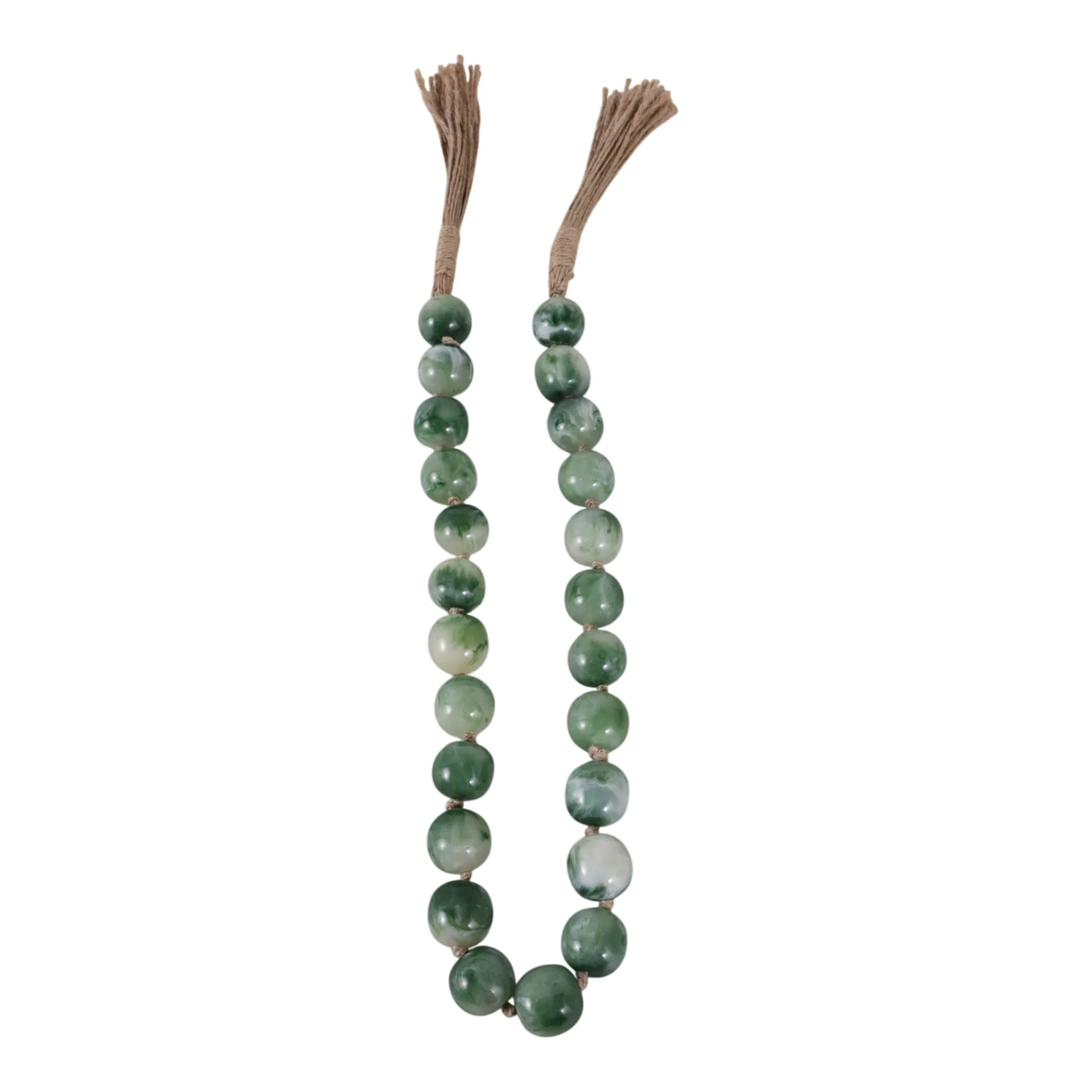 Resin, 36 X 1 Bead Garland, Green - Image 5