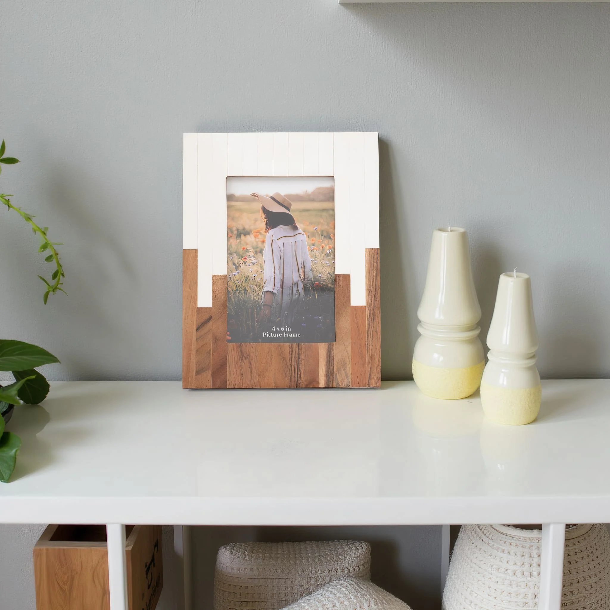 Resin, 4x6" 2-toned Frame, Natural/white - Image 10