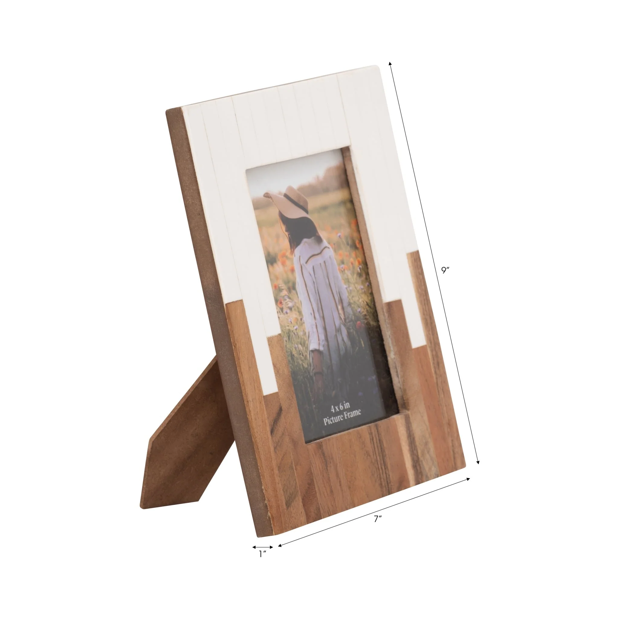 Resin, 4x6" 2-toned Frame, Natural/white - Image 8