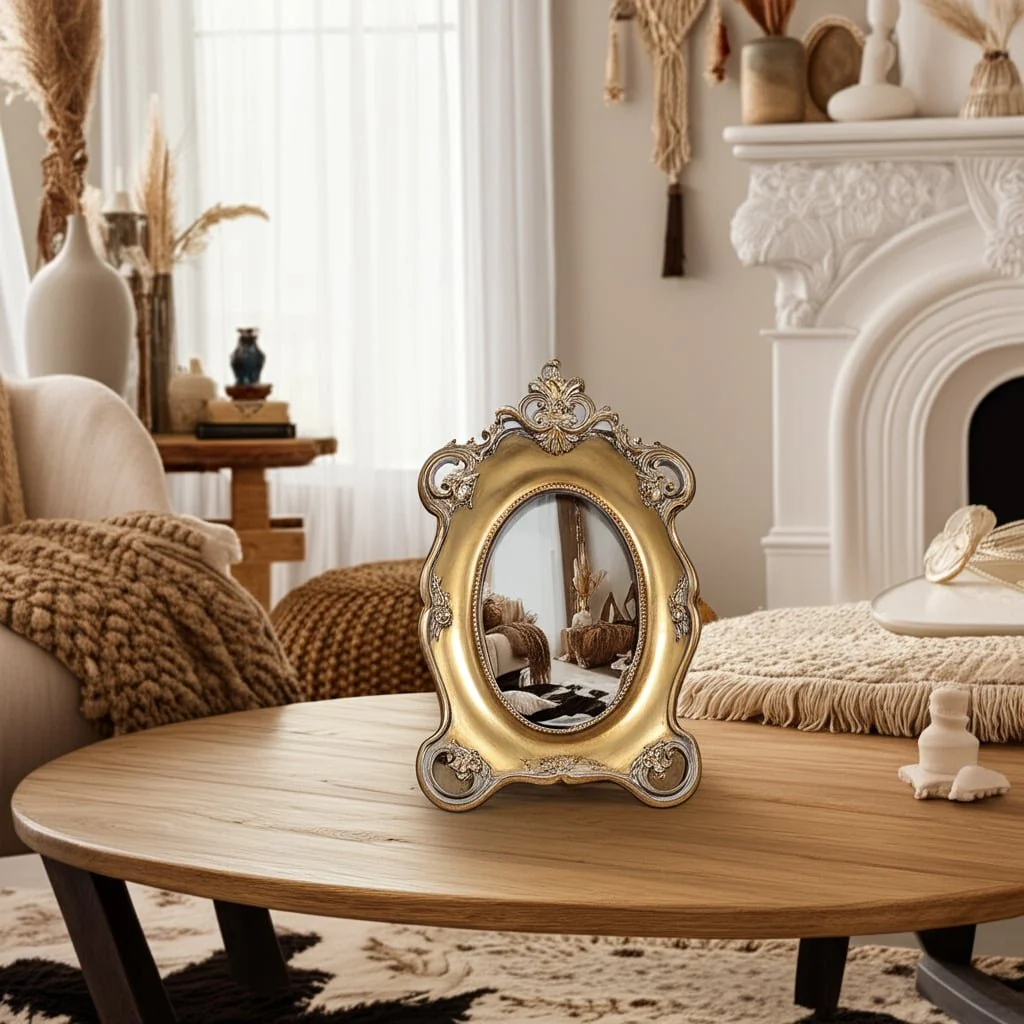 Resin, 4x6 Baroque Photo Frame, Gold - Image 10