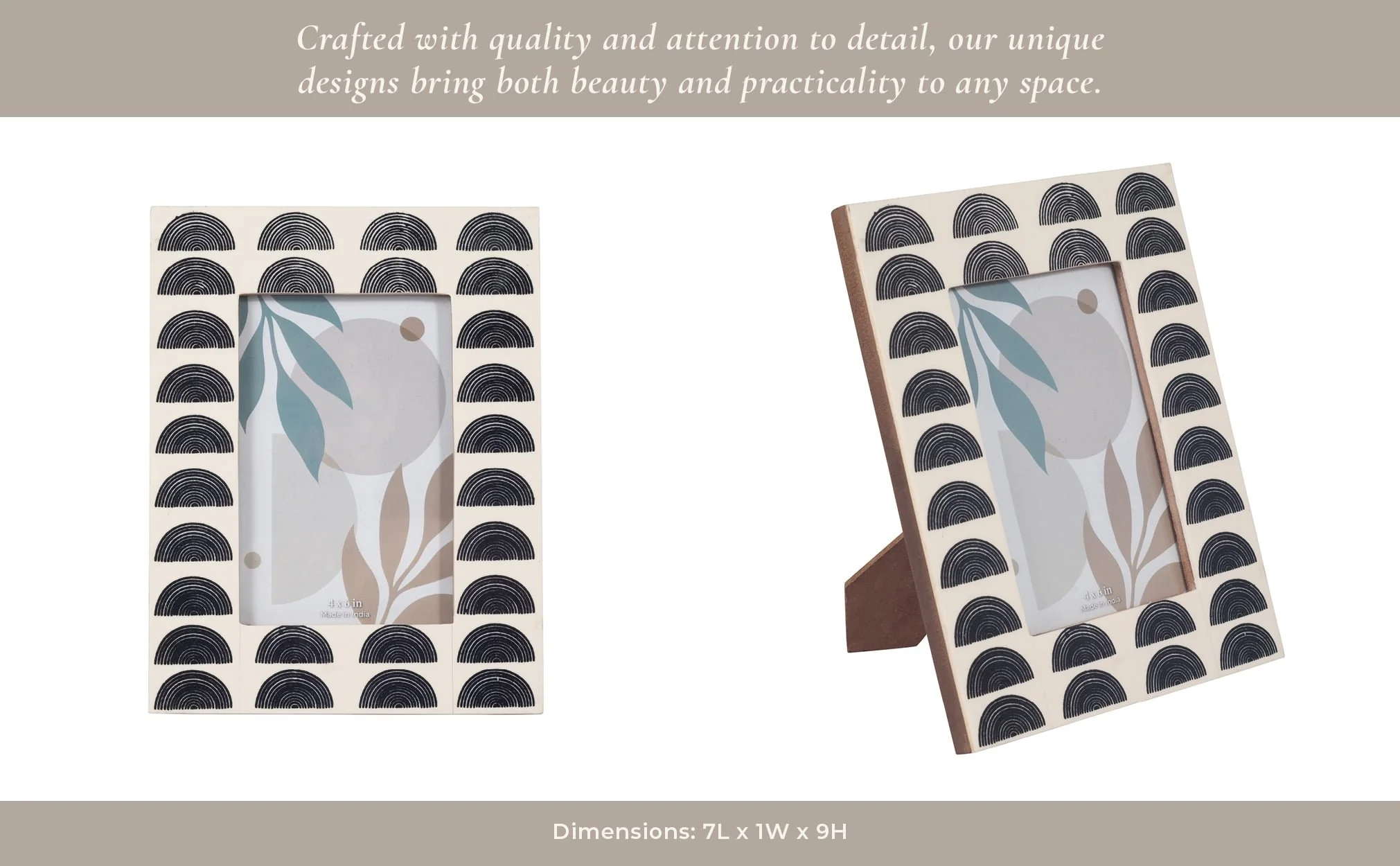 Resin, 4x6 Black Arches Photo Frame, Ivory/black - Image 10