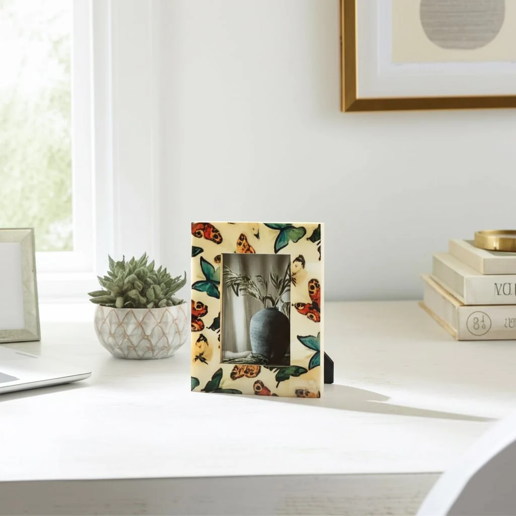 Resin, 4x6 Butterflies Photo Frame, Multi - Image 13