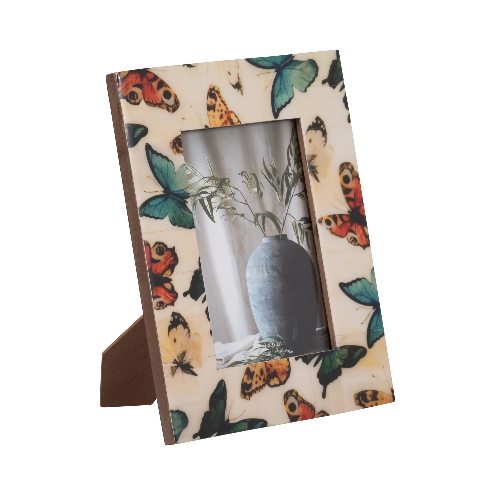 Resin, 4x6 Butterflies Photo Frame, Multi - Image 2