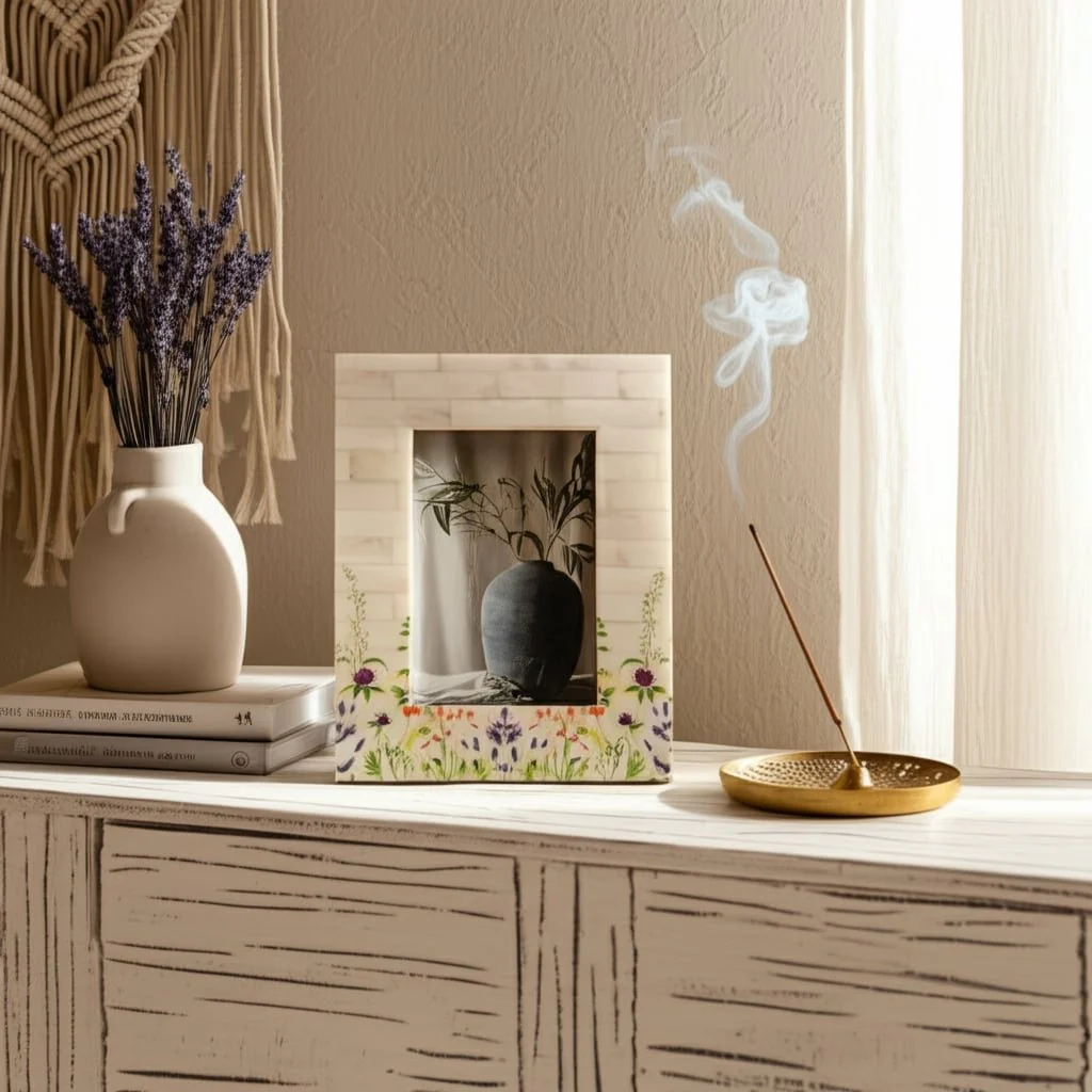 Resin, 4x6 Purple Flower Field Photo Frame, Multi - Image 12