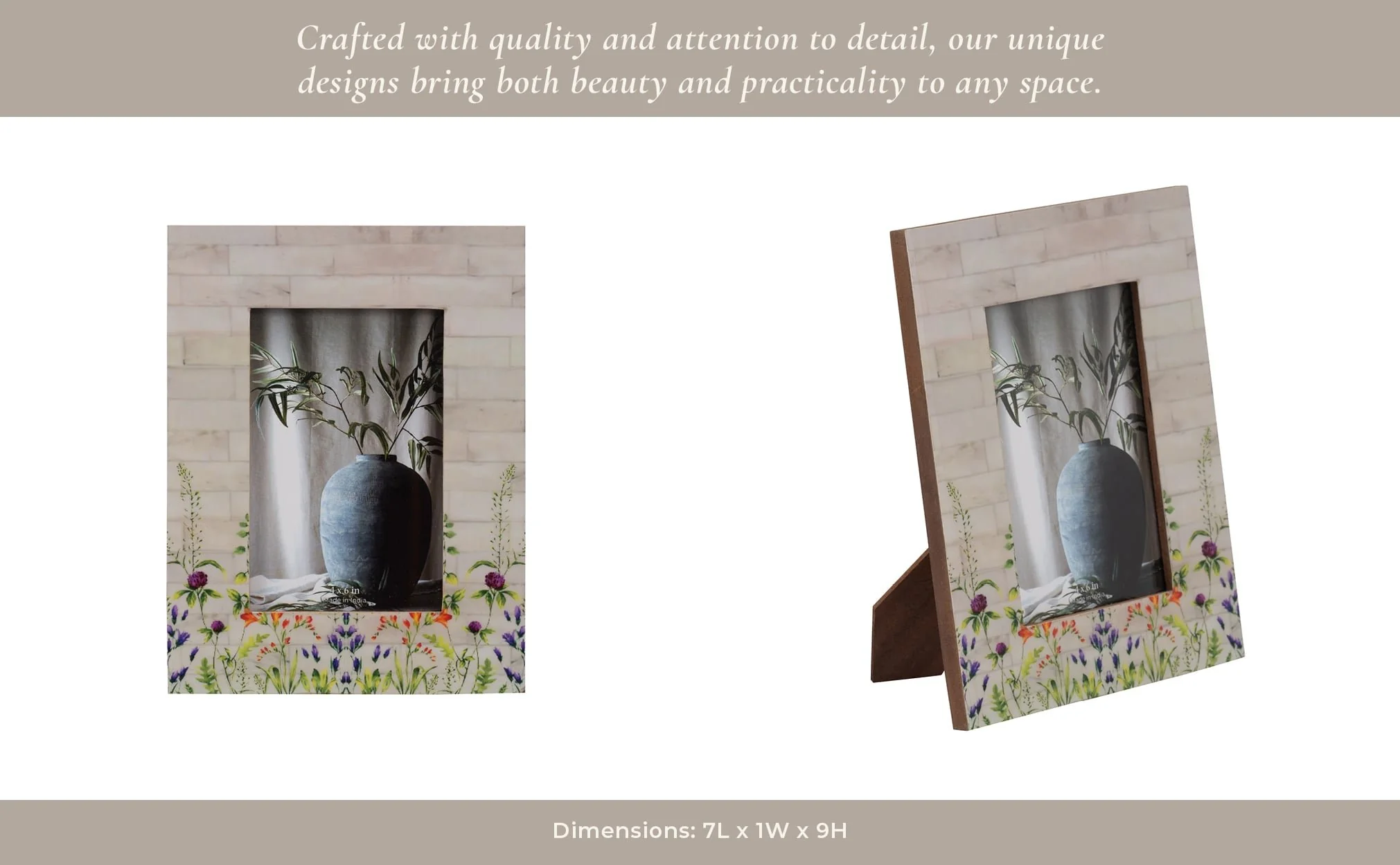Resin, 4x6 Purple Flower Field Photo Frame, Multi - Image 13