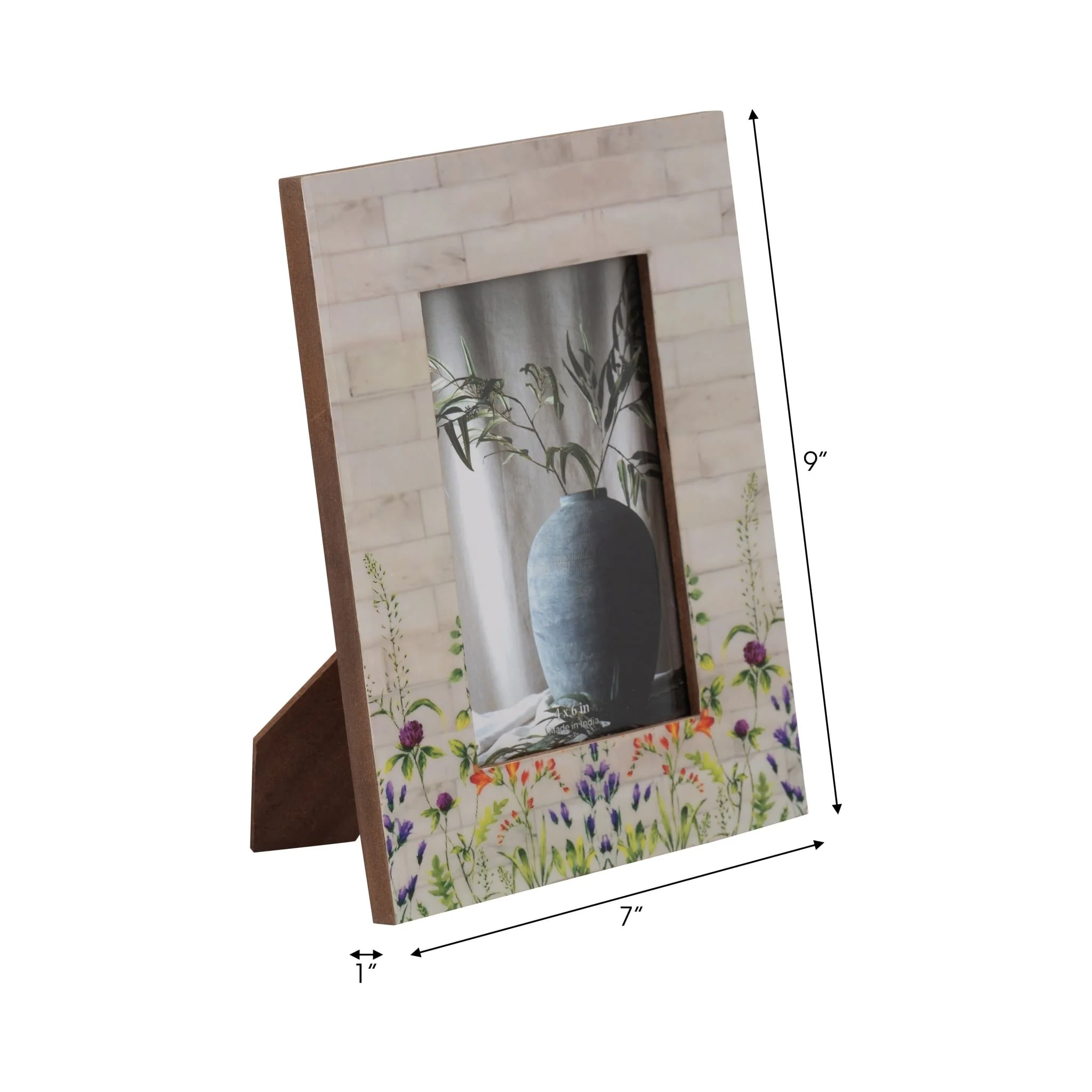 Resin, 4x6 Purple Flower Field Photo Frame, Multi - Image 7