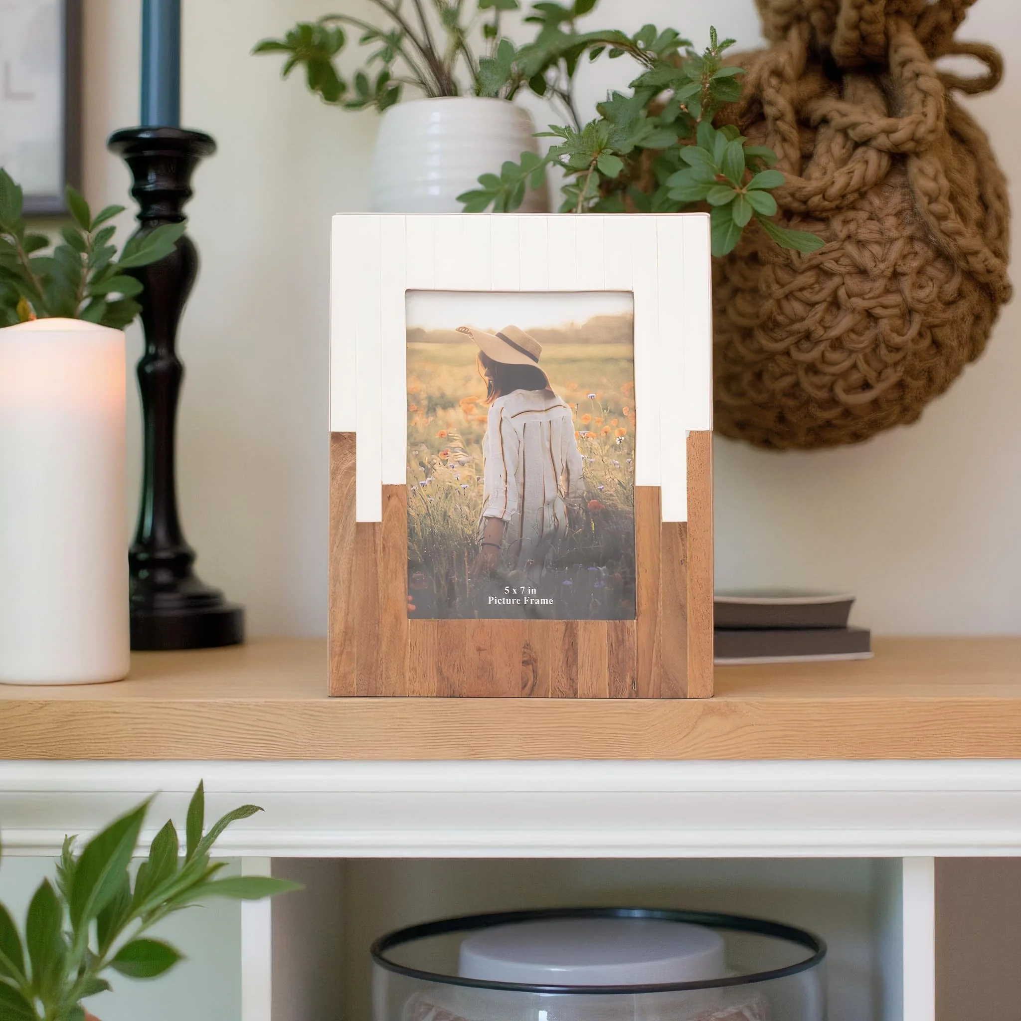 Resin, 5x7" 2-toned Frame, Natural/white - Image 11