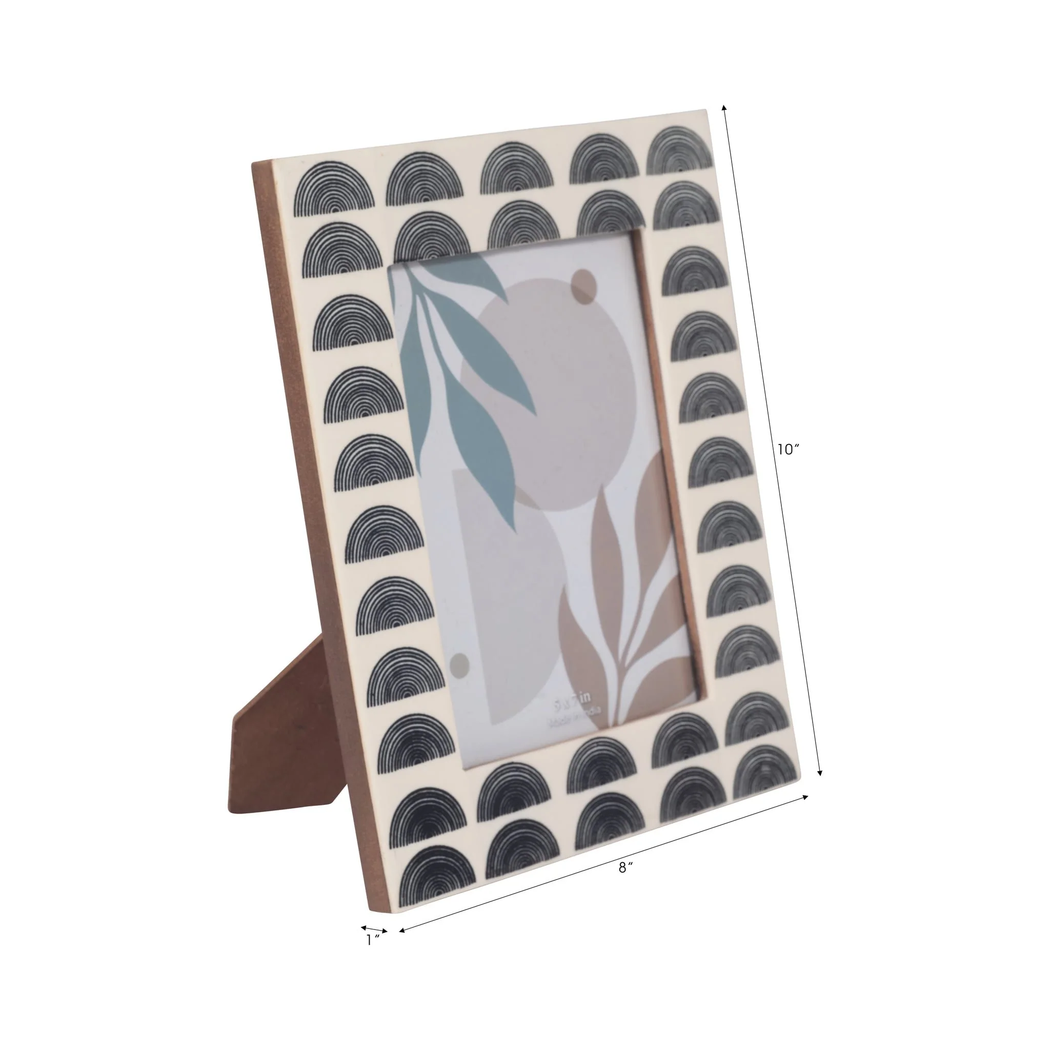 Resin, 5x7 Black Arches Photo Frame, Ivory/black - Image 7