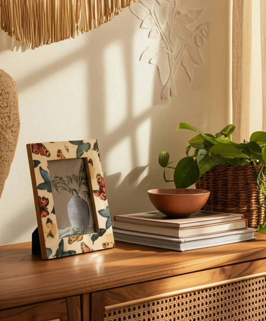 Resin, 5x7 Butterflies Photo Frame, Multi - Image 11