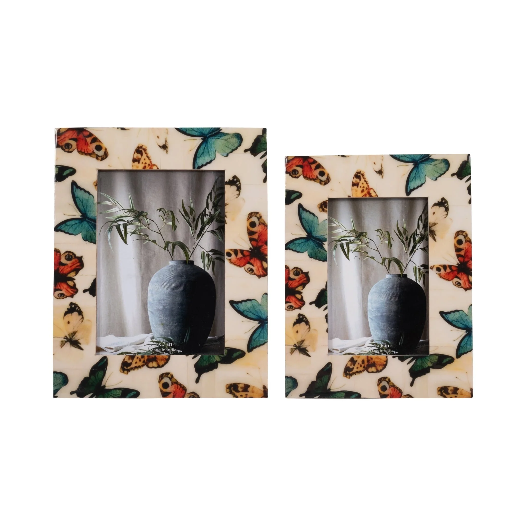 Resin, 5x7 Butterflies Photo Frame, Multi - Image 6