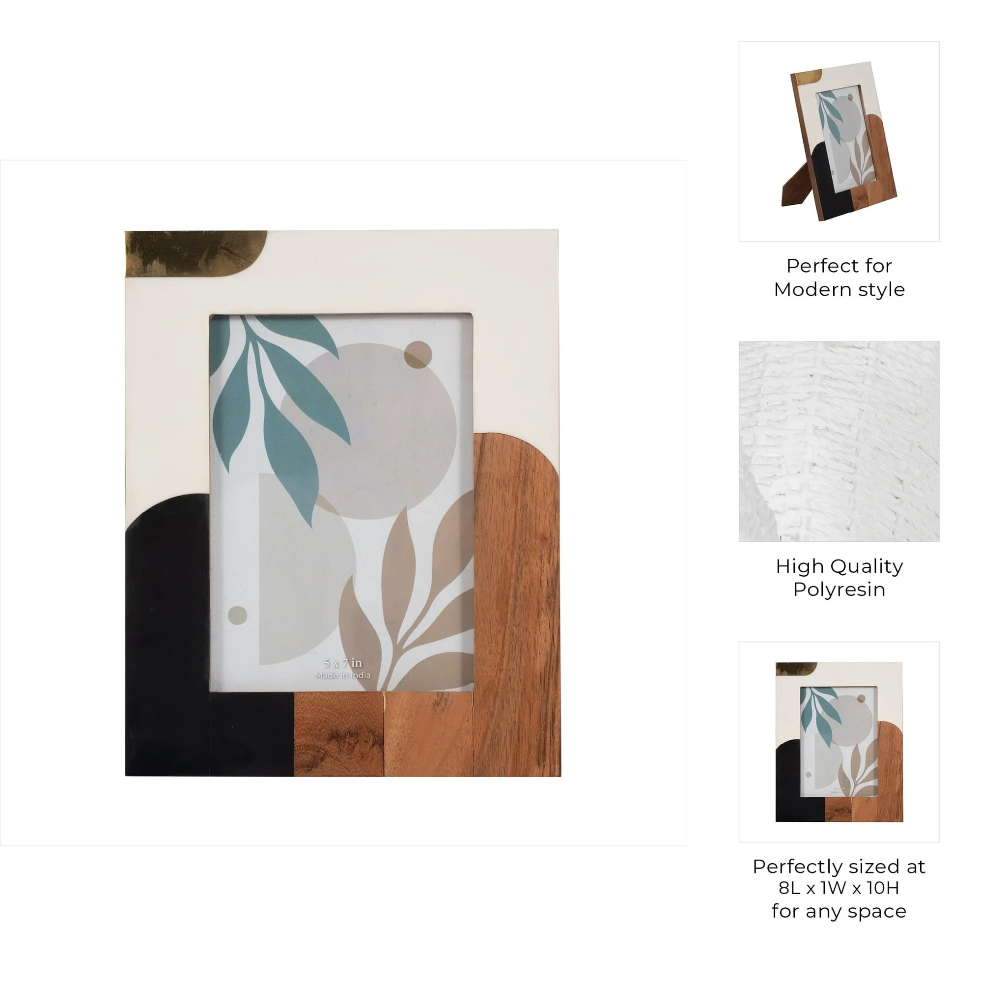 Resin, 5x7 Mid-century Photo Frame, Multi - Image 8