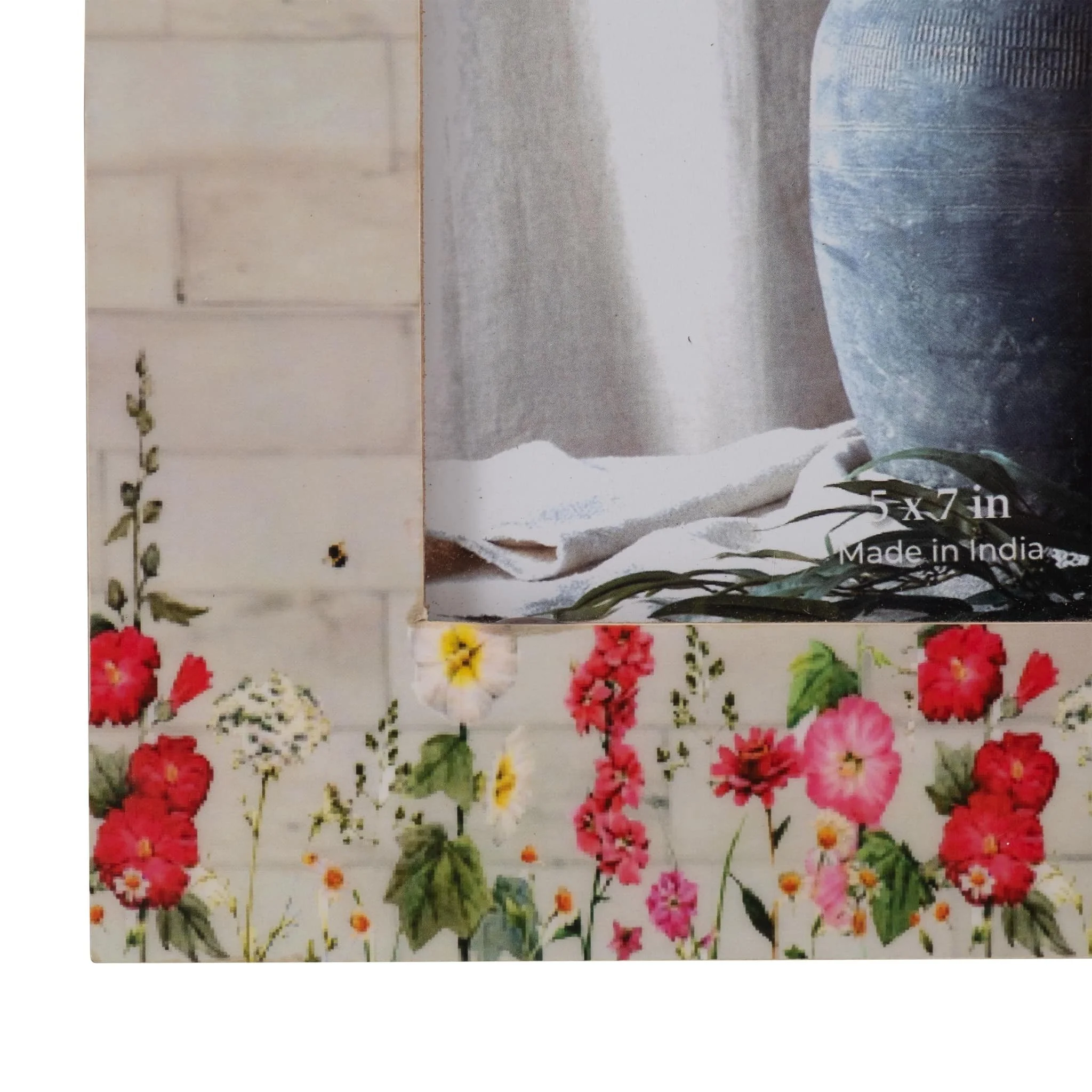 Resin, 5x7 Pink Flower Field Photo Frame, Multi - Image 5