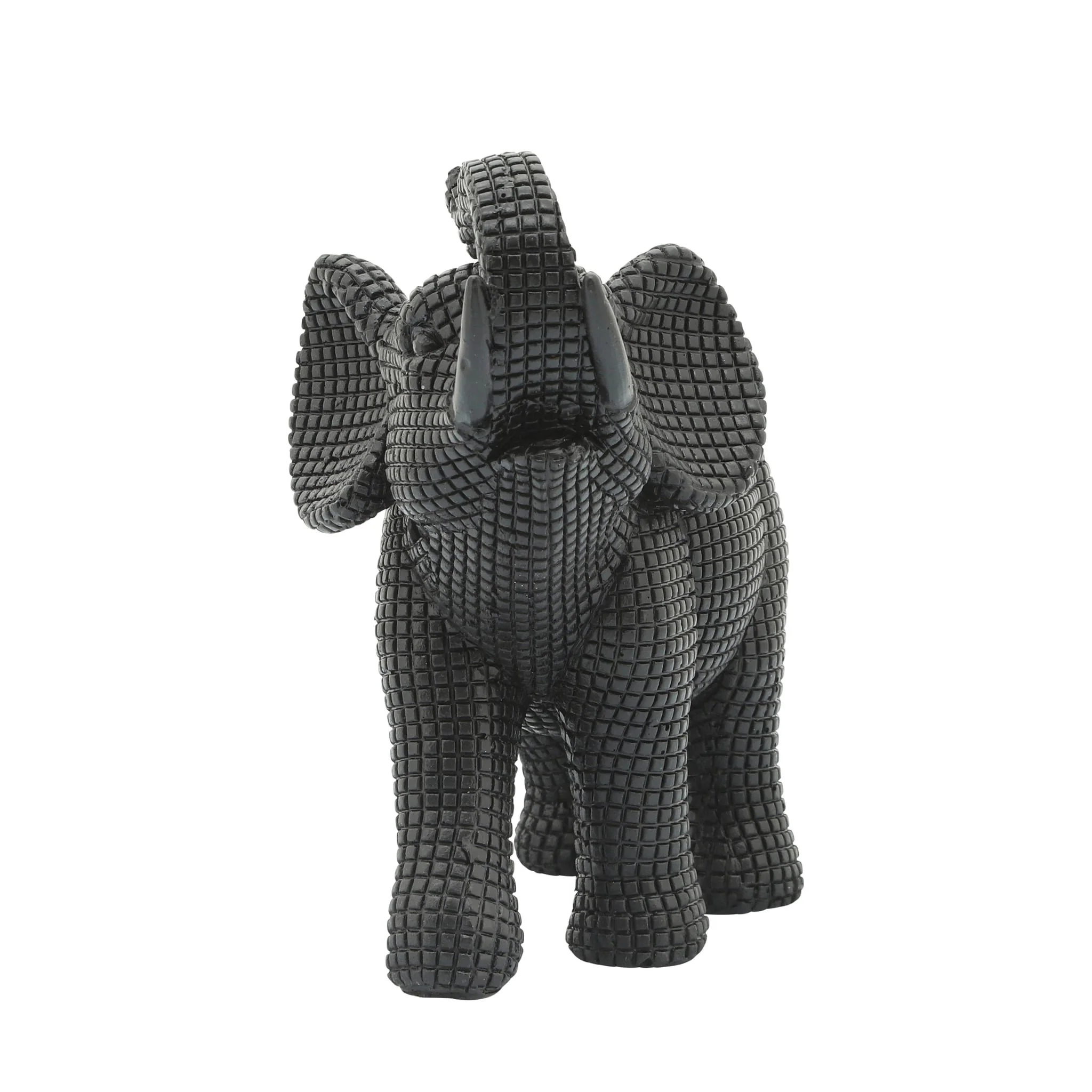 Resin 7" Elephant Table Accent, Black - Image 2