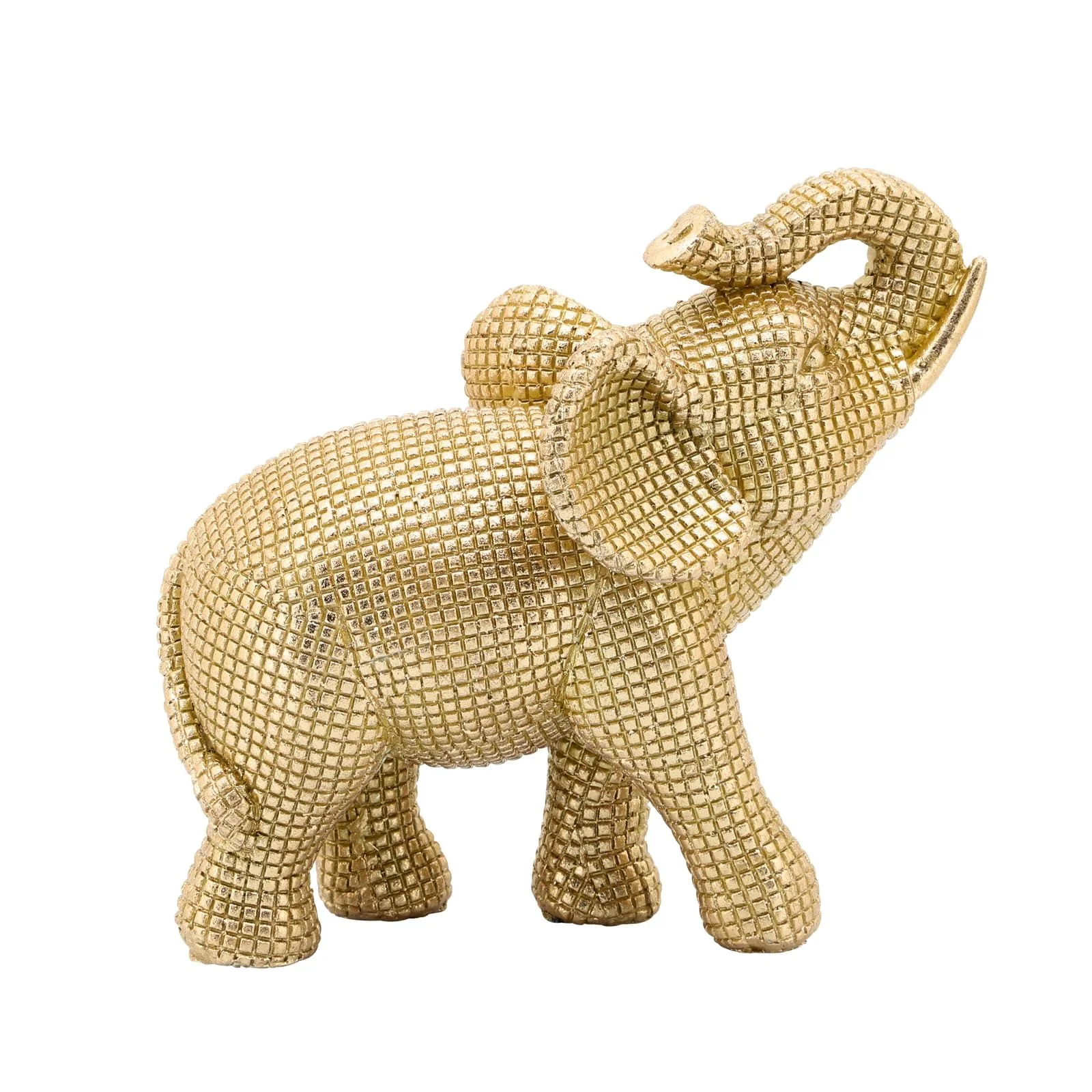 Resin 7" Elephant Table Accent, Gold - Image 3