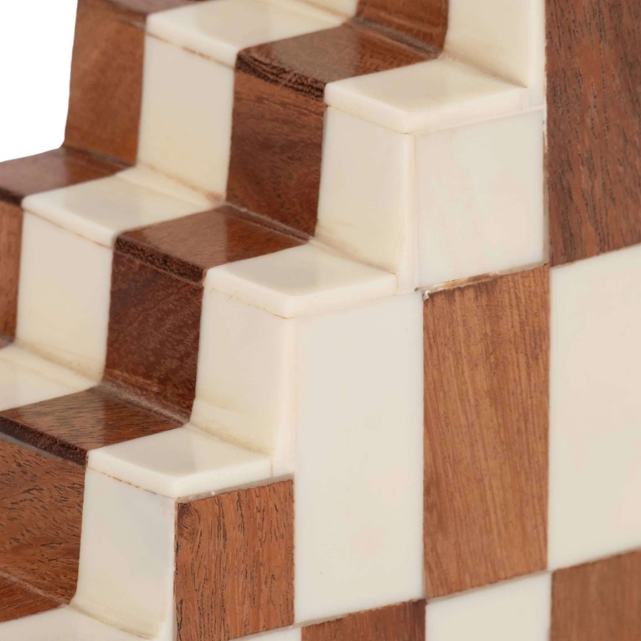 Resin, S/2 6" Steps Bookends, Ivory/natural - Image 4