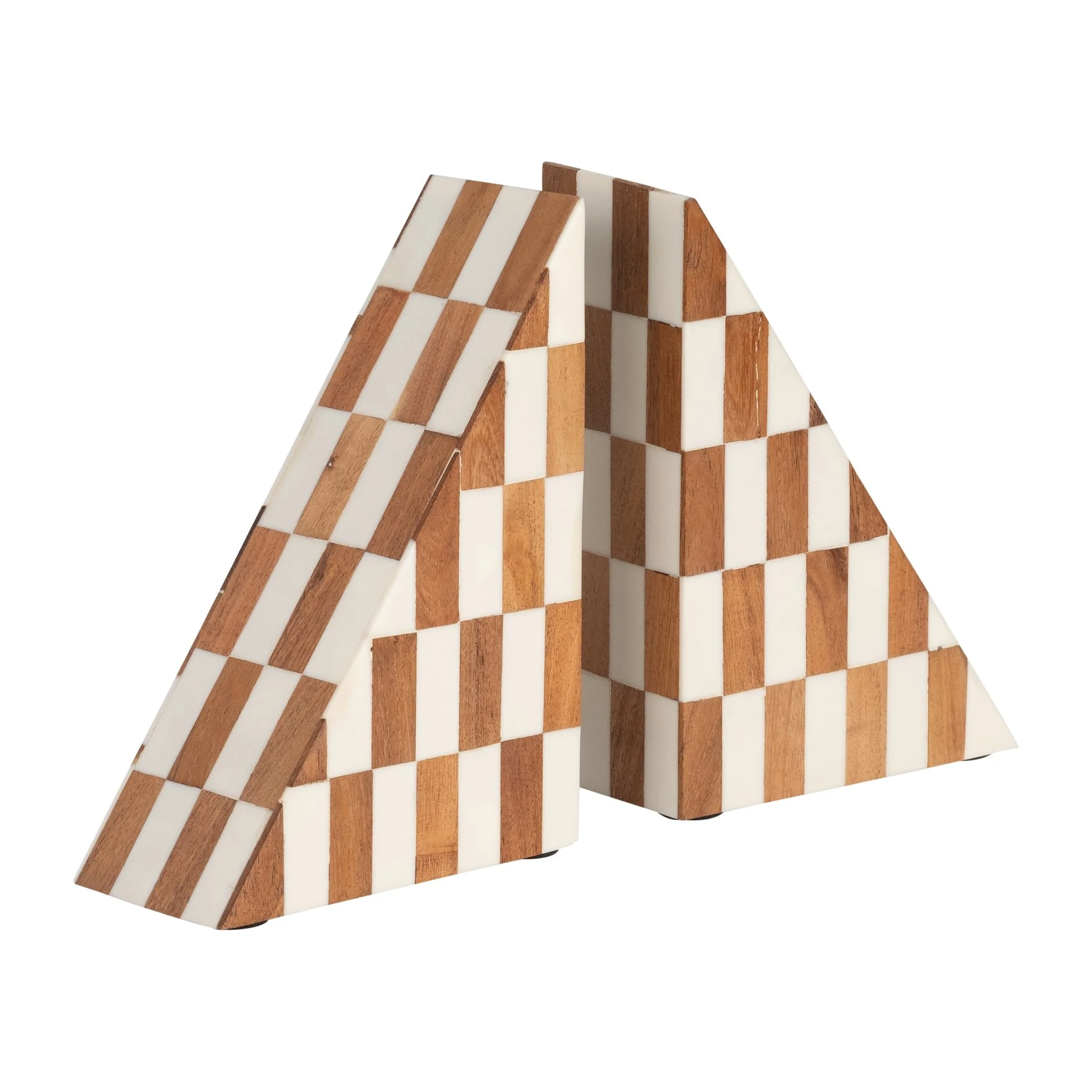Resin, S/2 7" Right Angle Bookend, Ivory/natural - Image 3