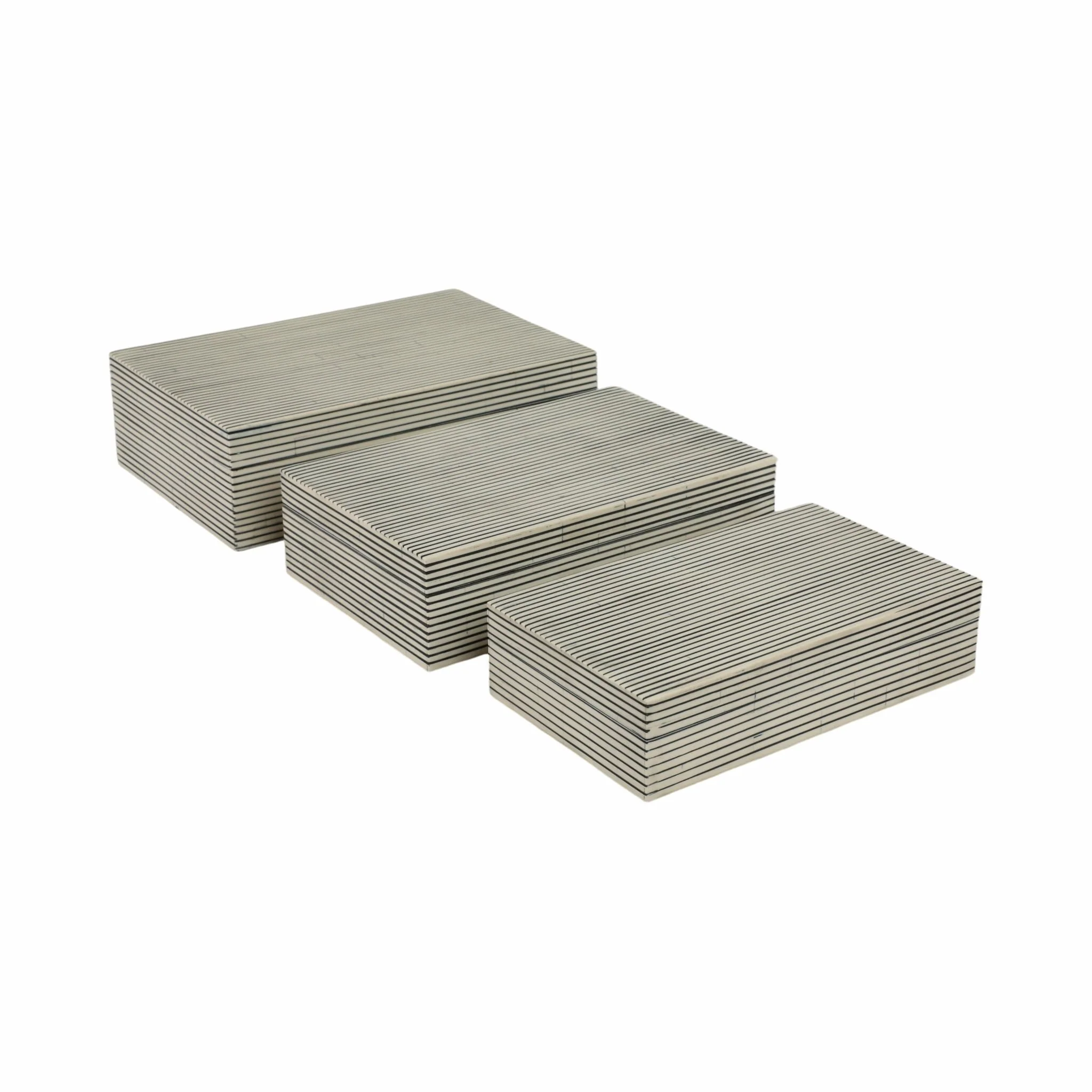 Resin S/3 10/11/12" Ridged Boxes, White - Image 4