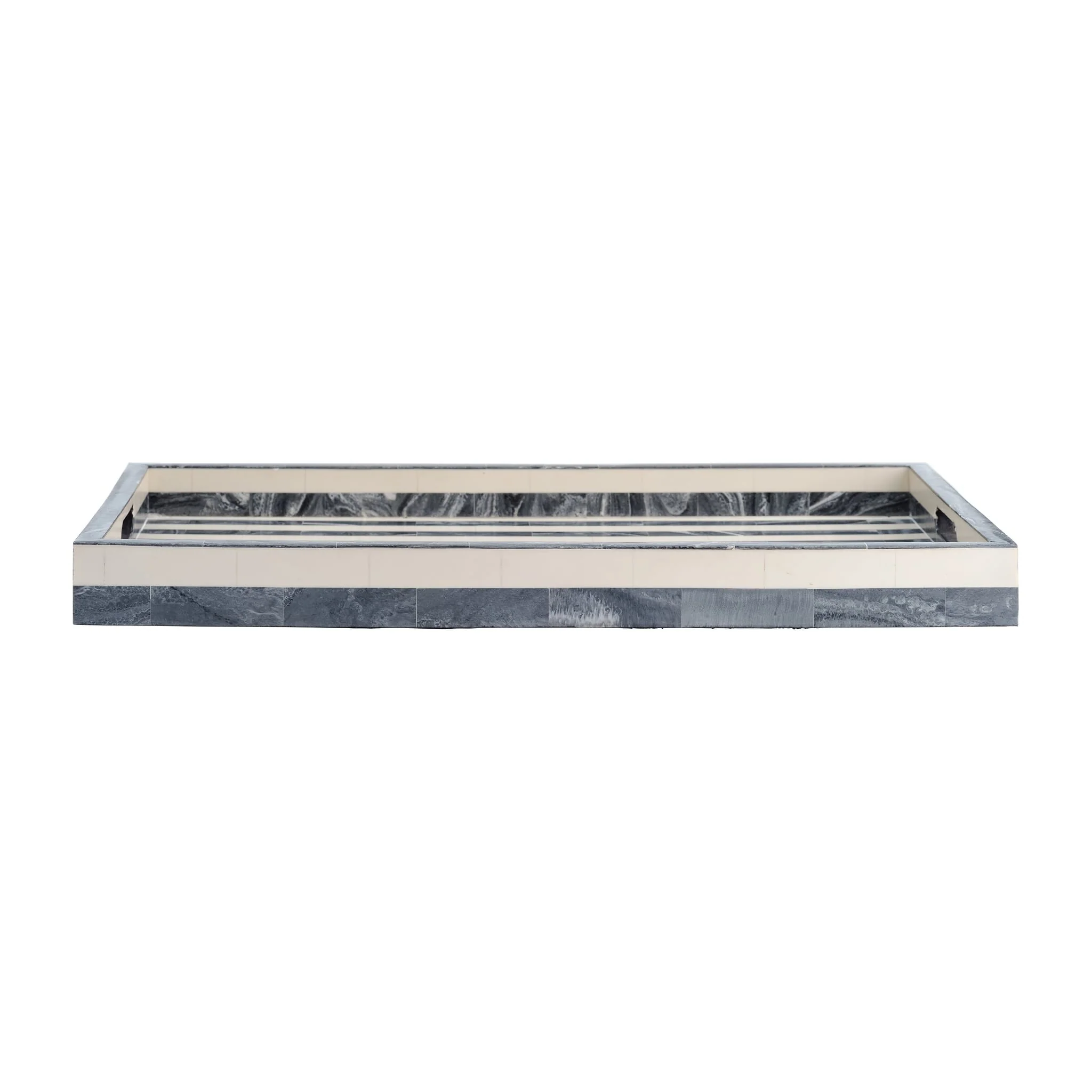 Resin, S/3 13/18/24" Stripe Lines Trays, Bl - Image 5
