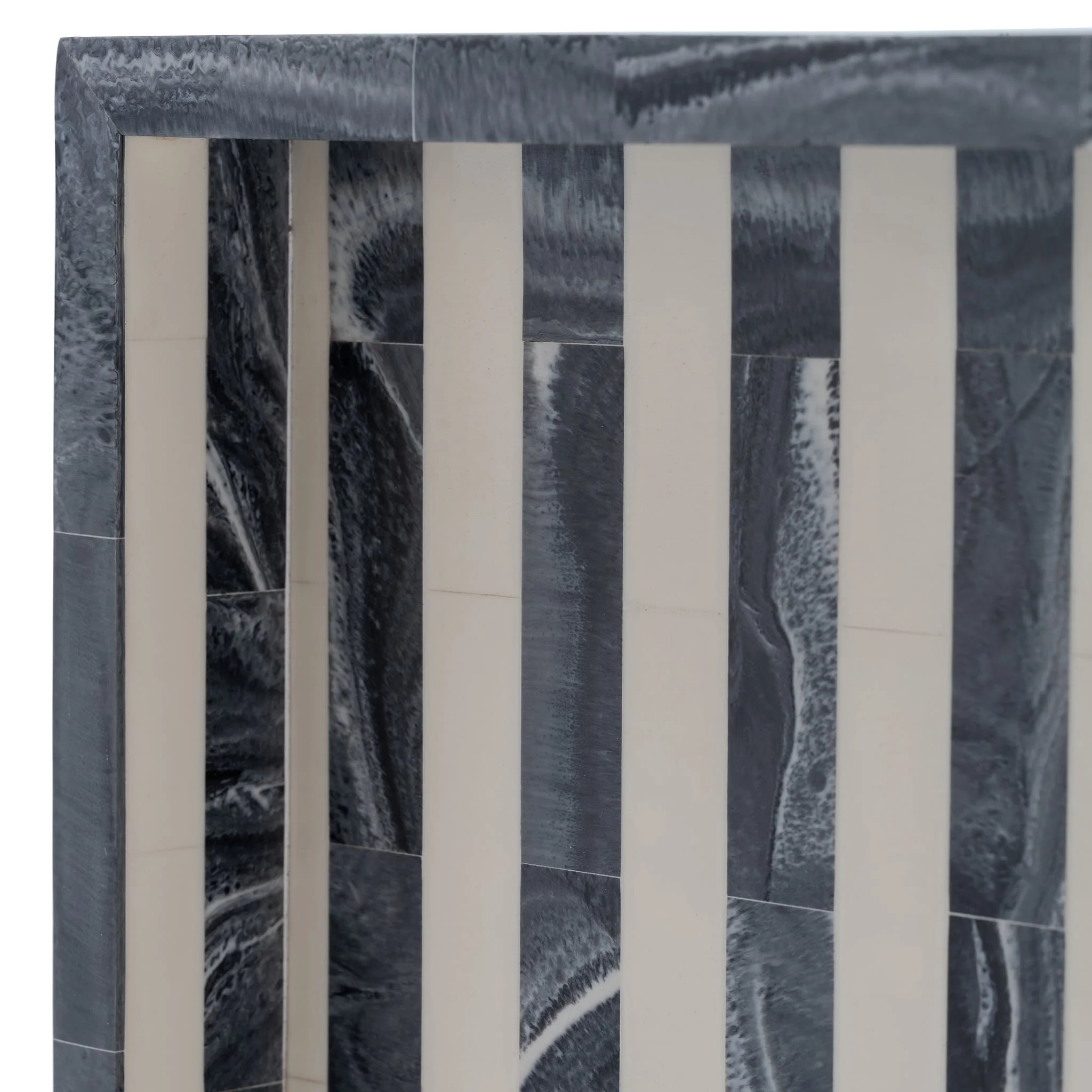 Resin, S/3 13/18/24" Stripe Lines Trays, Bl - Image 7