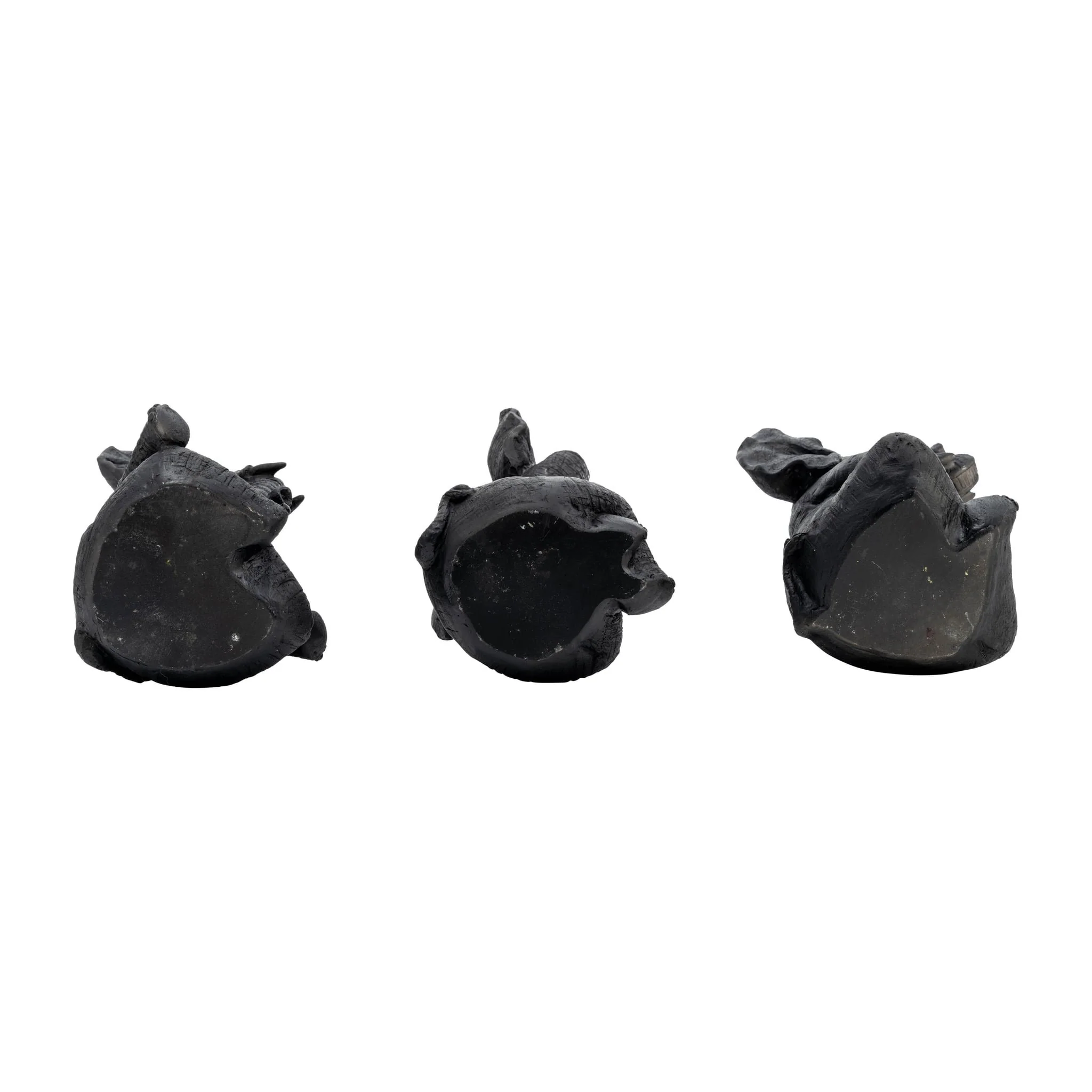 Resin, S/3, 8"h, Yoga Elephants, Blk - Image 6