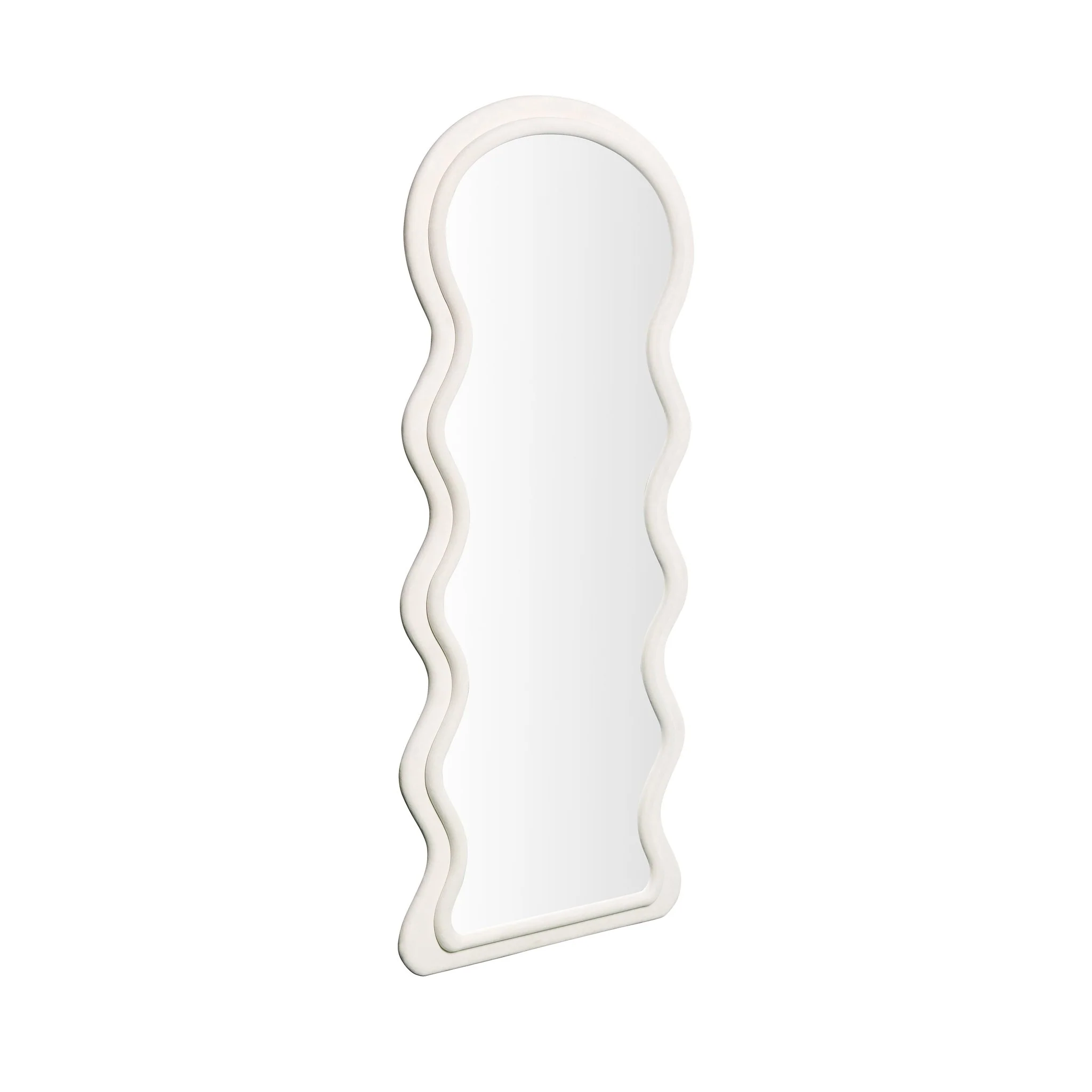Rhodes Cream Velvet 70 inch Floor Mirror - Image 3