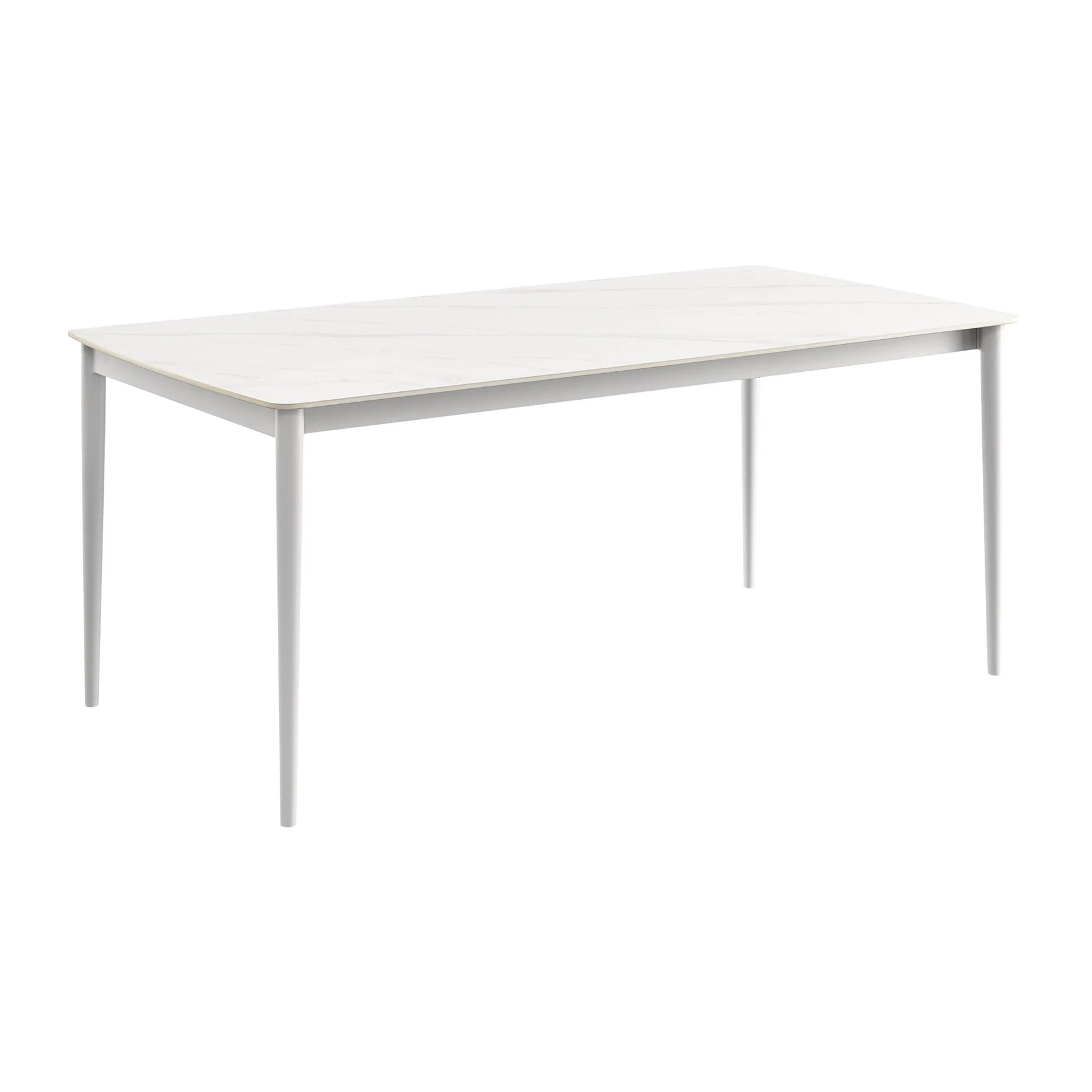 Rhodes Outdoor Patio 5 Piece Dining Set in Aluminum with Sintered Stone and Gray Cushions - Image 5