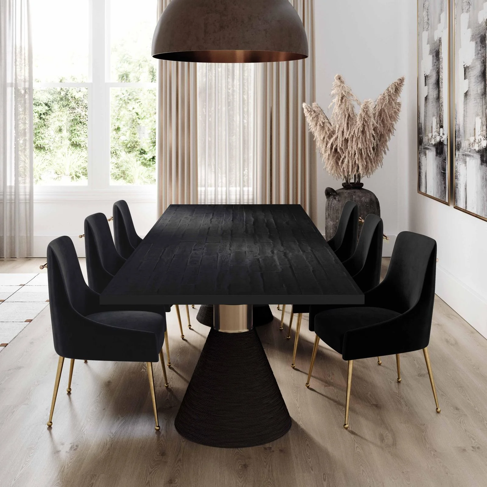 Rishi Black Rope Rectangular Table - Image 2