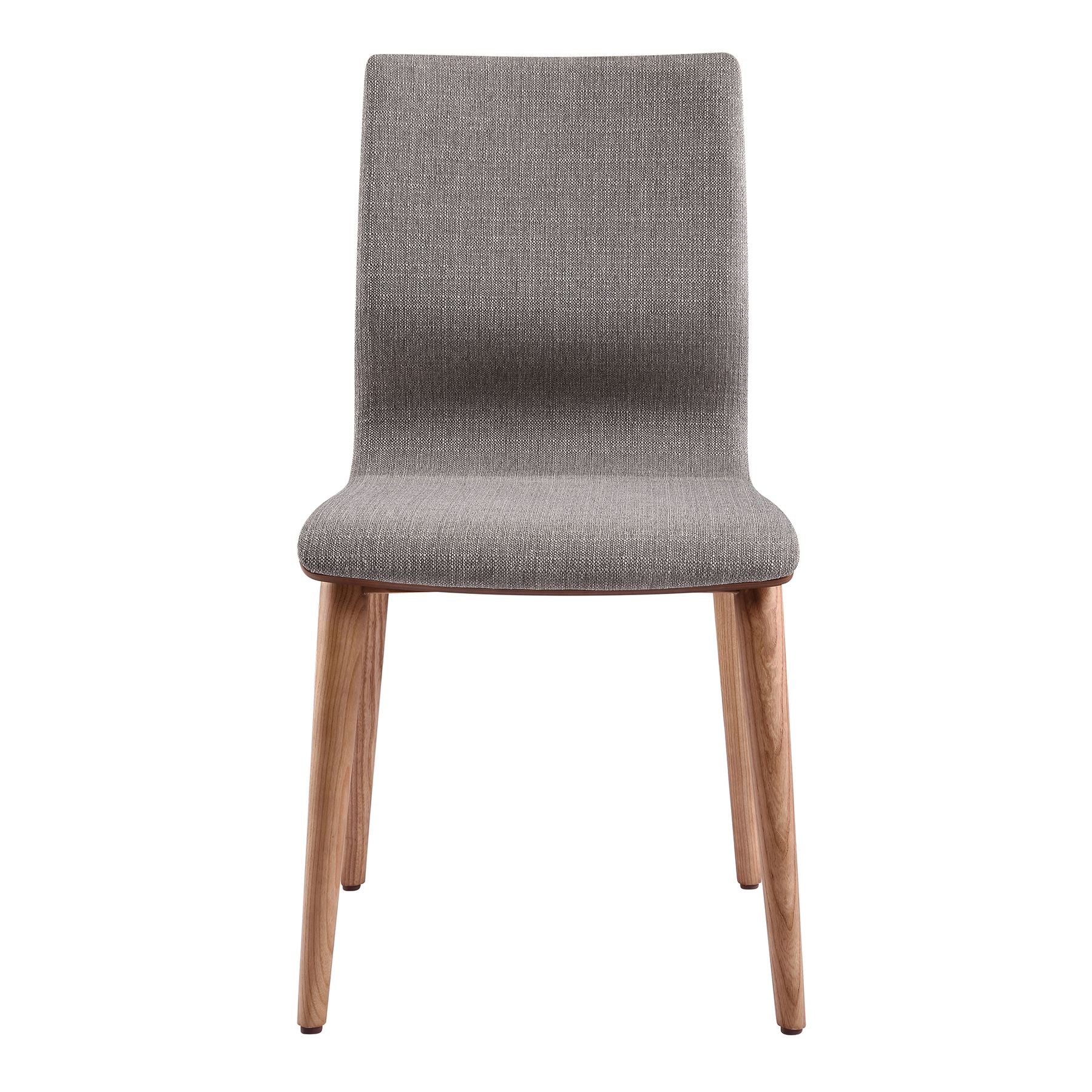 Robin Mid-Century Dining Chair in Walnut Finish and Gray Fabric - Set of 2 - Image 2