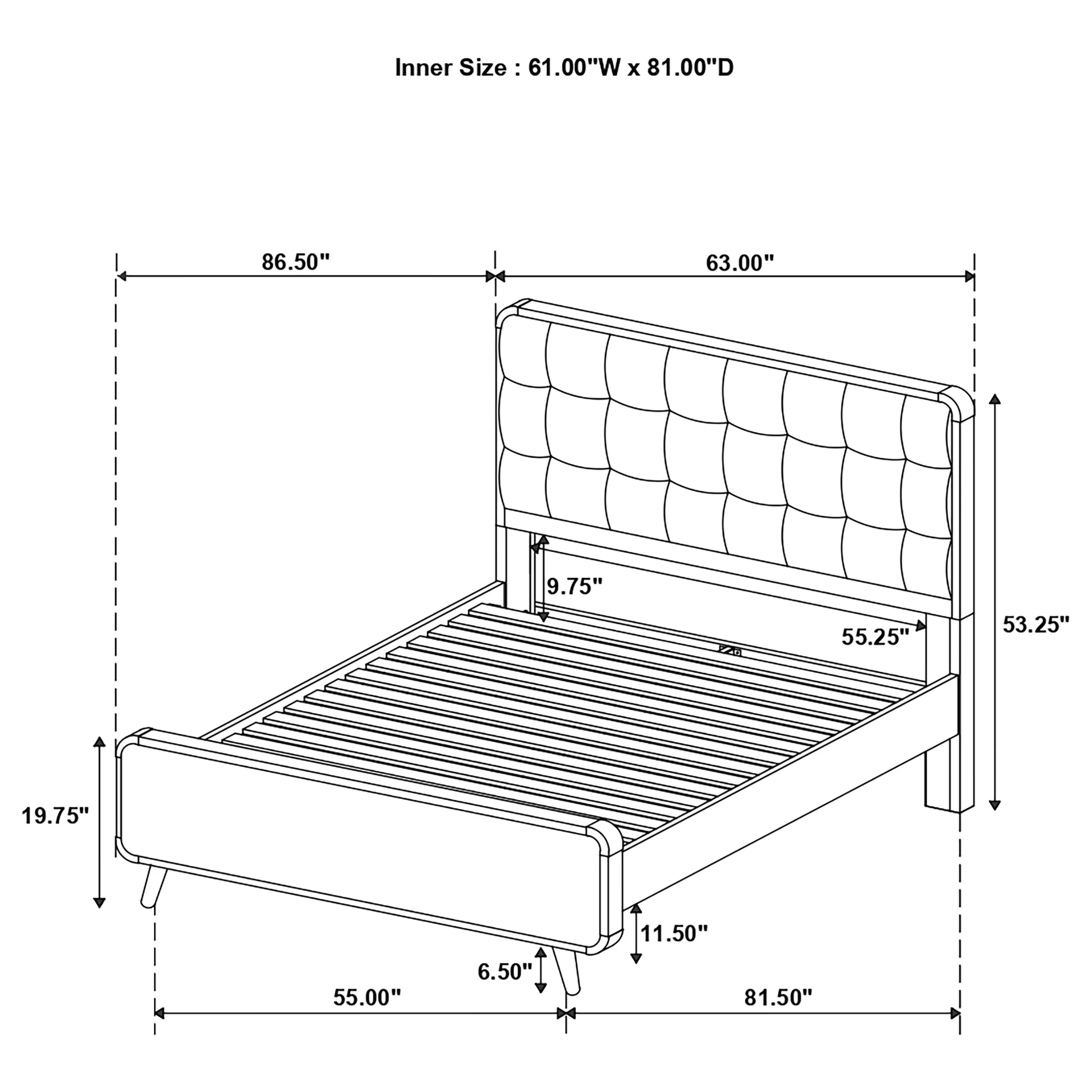 Robyn Panel Platform Bed - Image 10