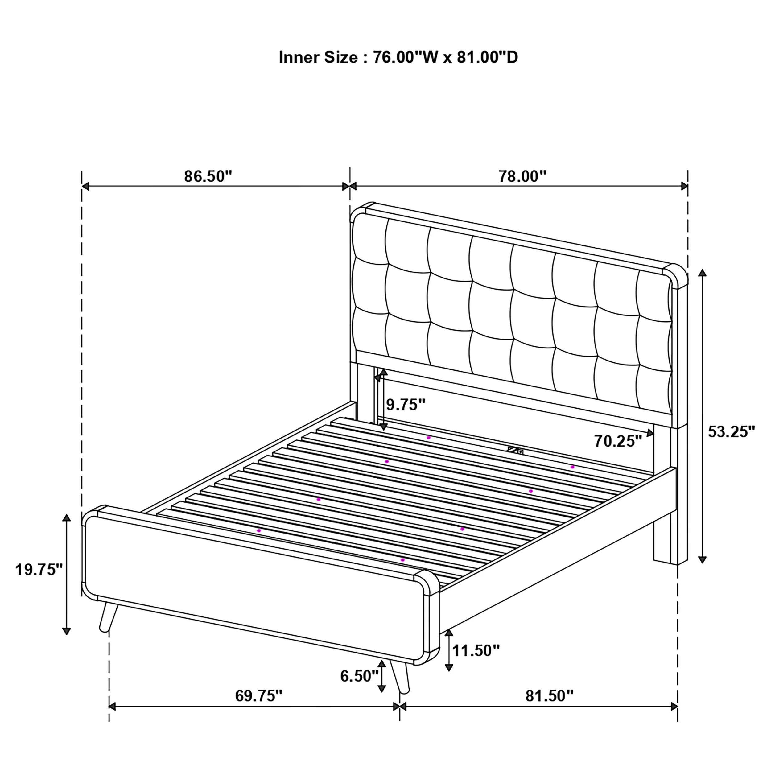 Robyn Panel Platform Bed - Image 21