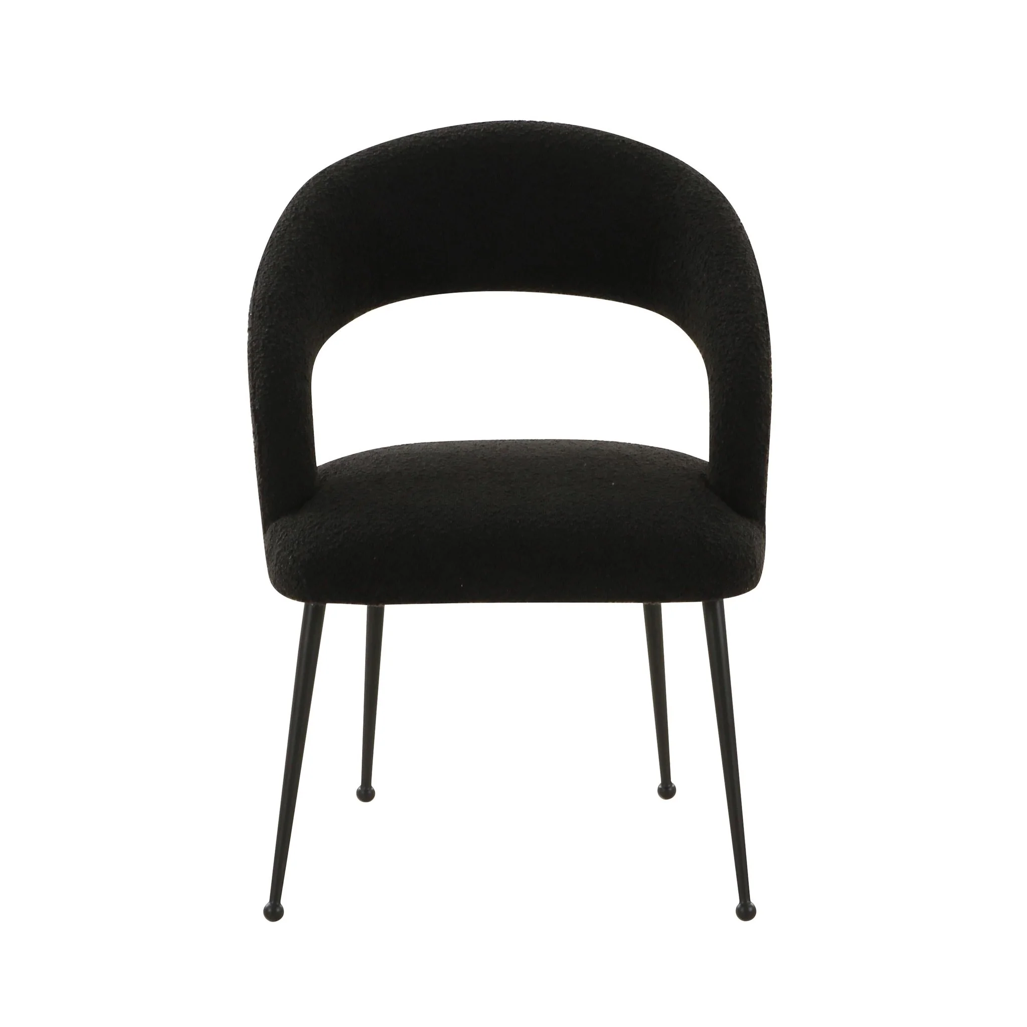Rocco Black Performance Boucle Dining Chair - Image 3