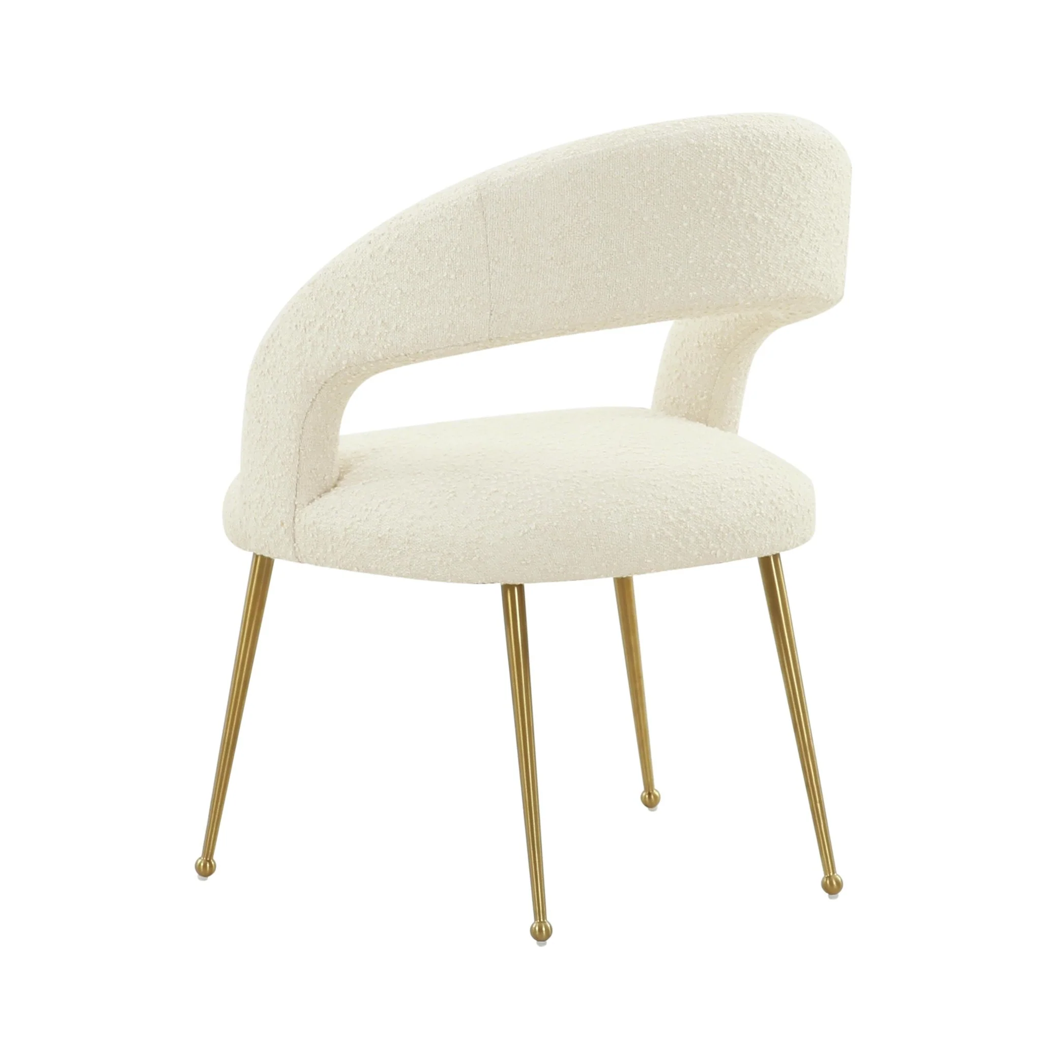 Rocco Cream Performance Boucle Dining Chair - Image 4