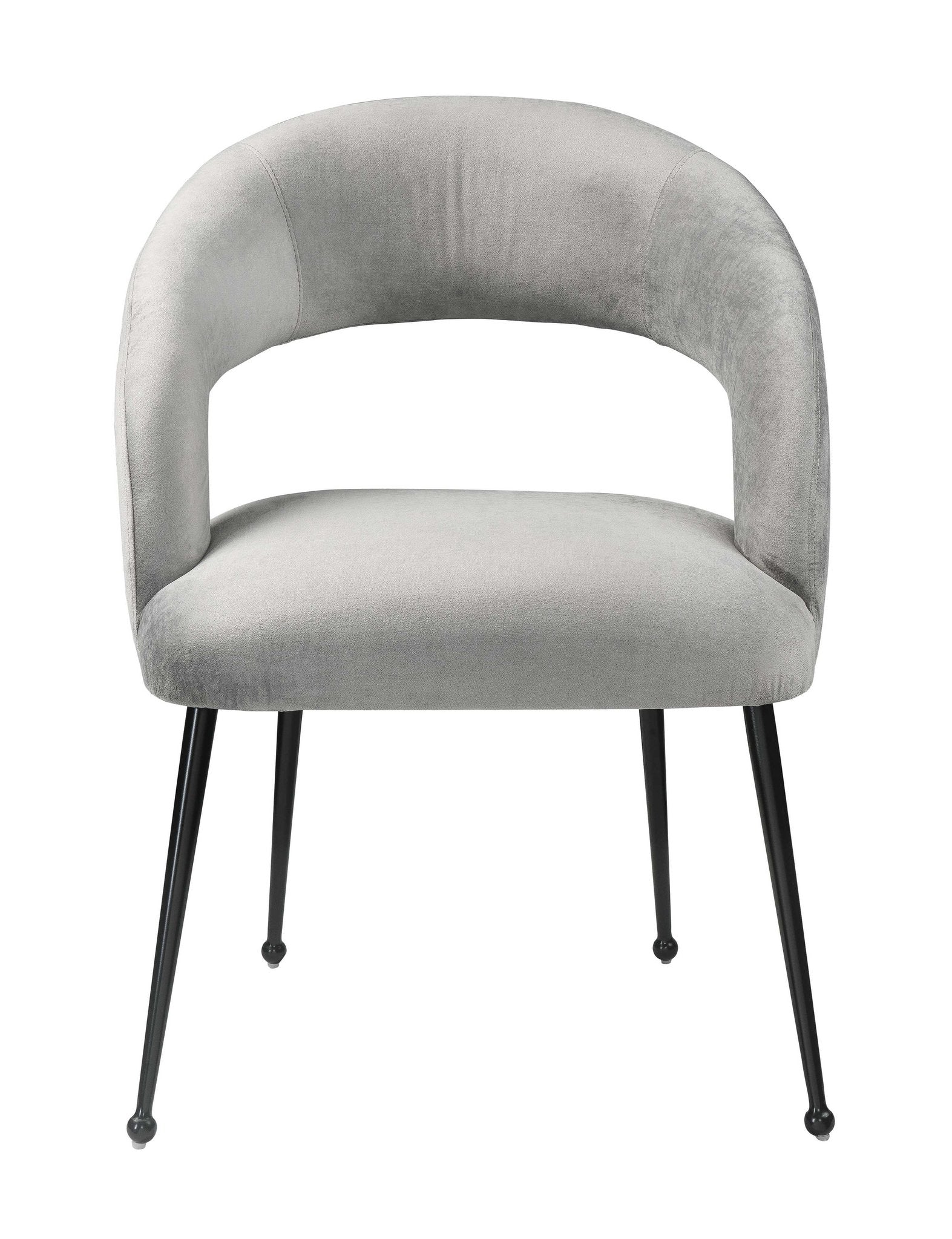 Rocco Slub Grey Dining Chair - Image 3