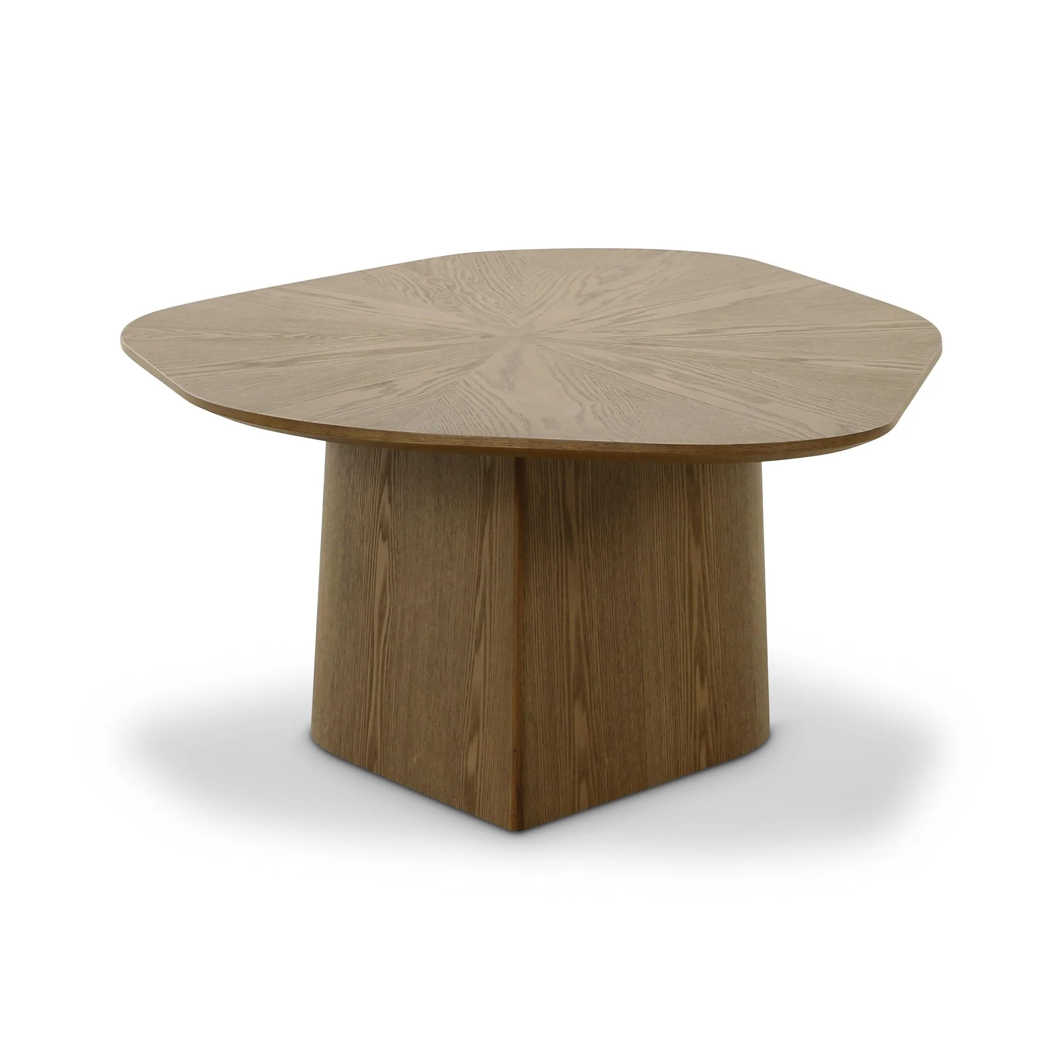 Roche Brown Ash Geometric Coffee Table - Image 4
