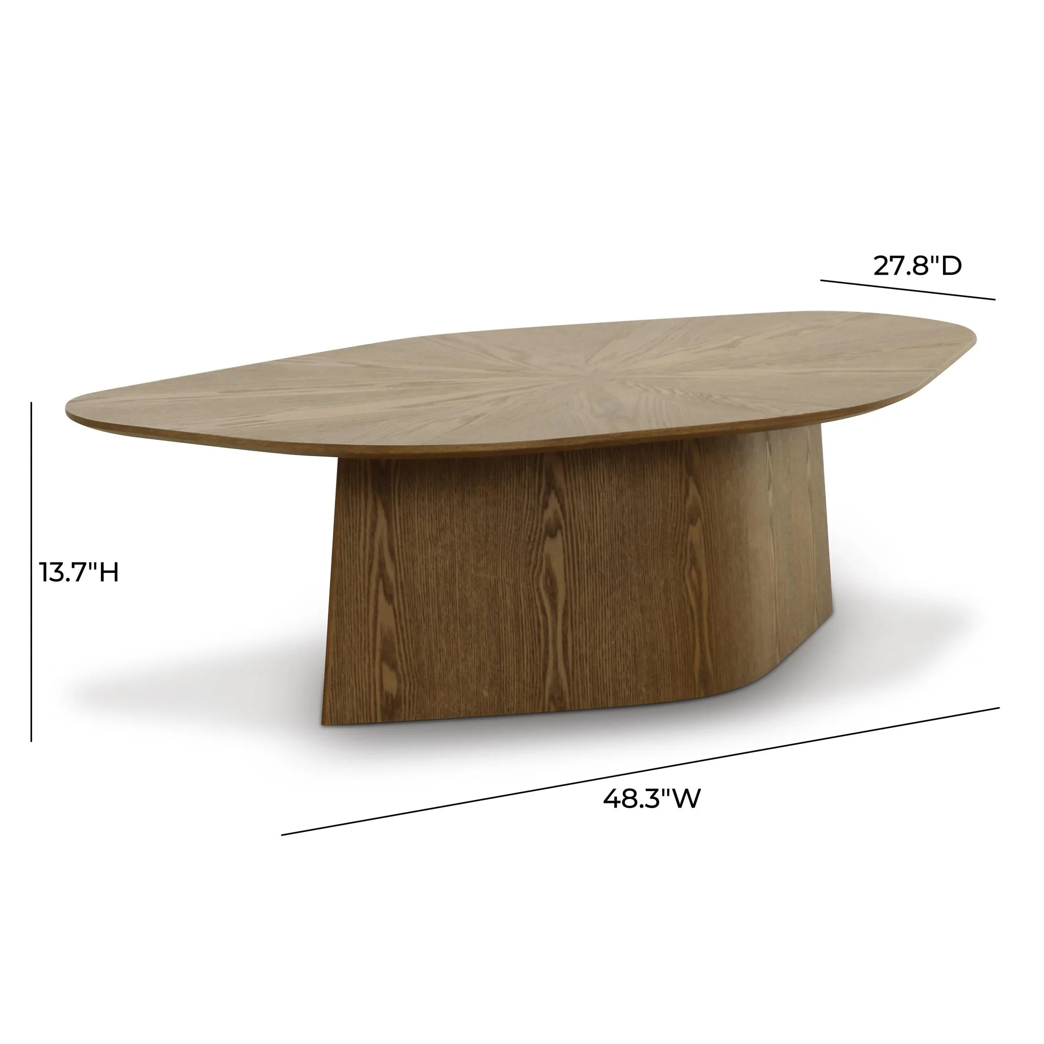 Roche Brown Ash Geometric Coffee Table - Image 7