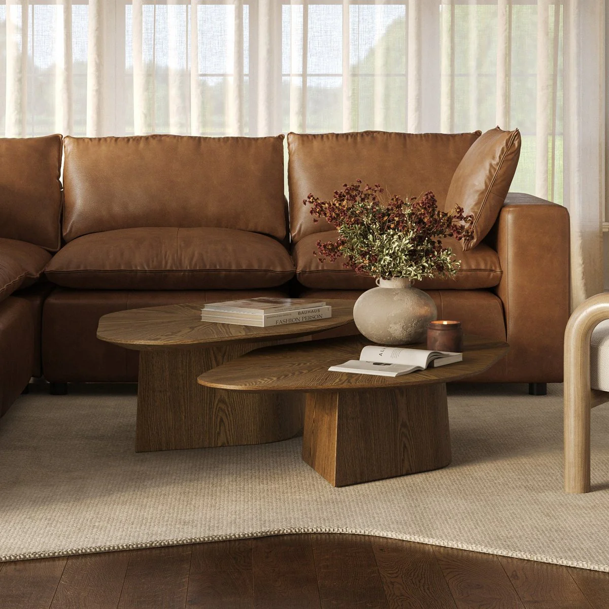Roche Brown Ash Low Coffee Table - Image 4