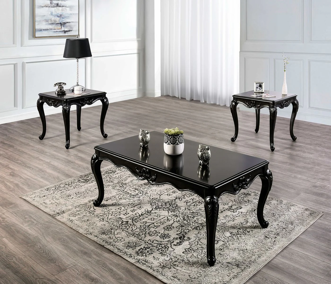 Rochester End Table, Black - Image 3