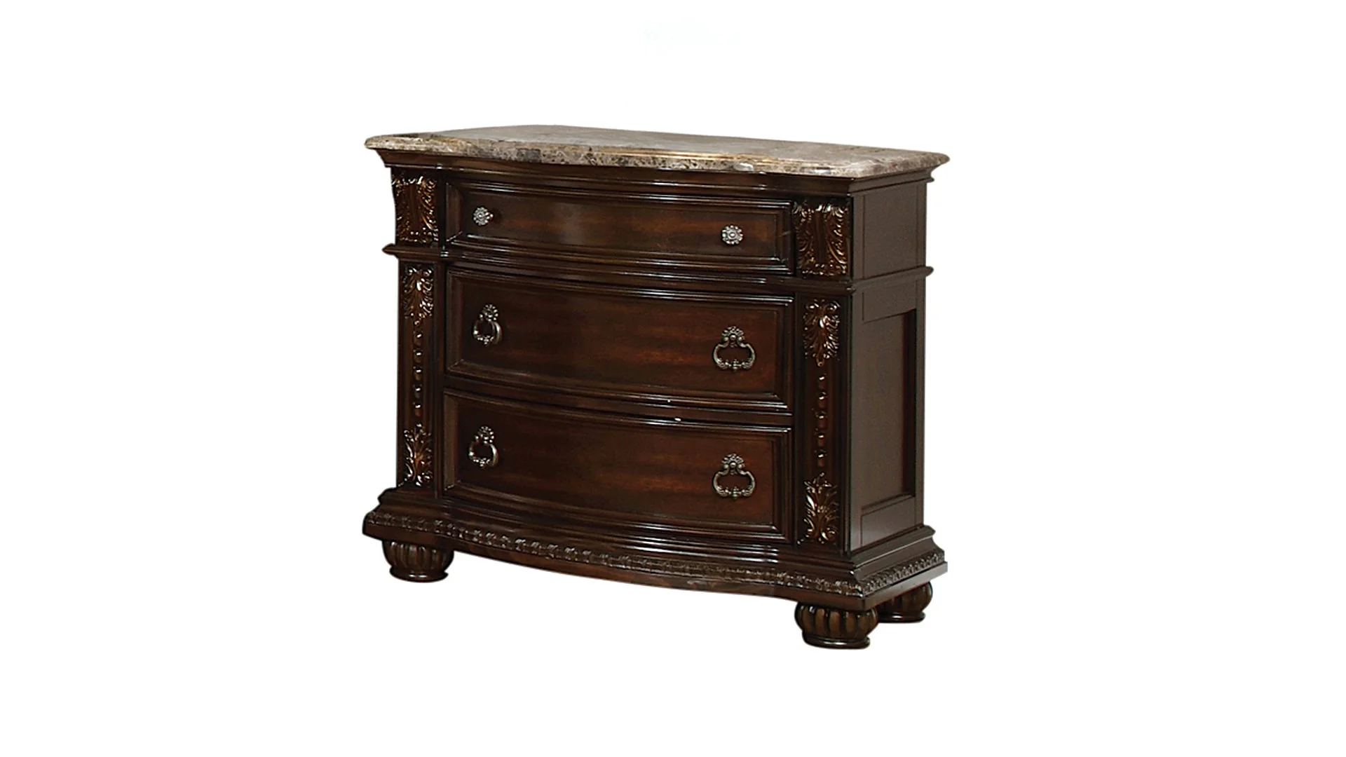 Roma 4 Pc Queen Bed Dark Walnut - Image 16