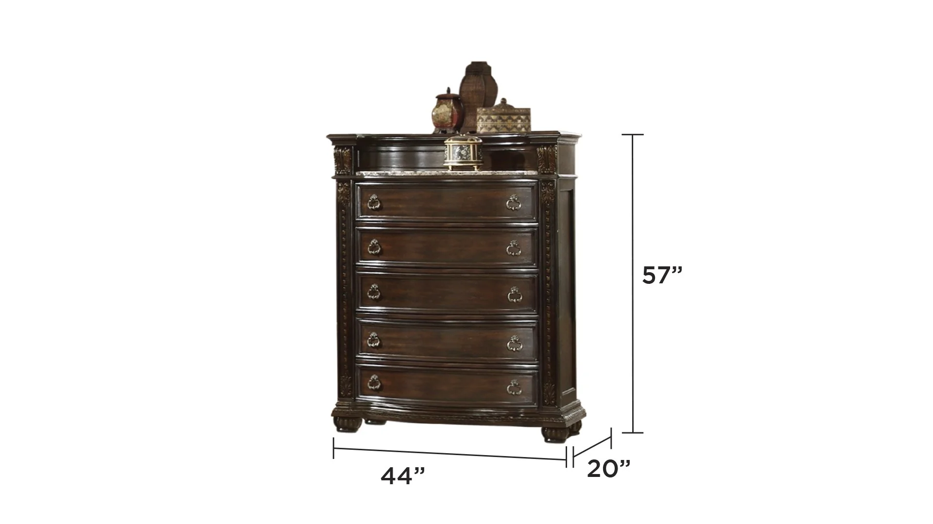 Roma 5 Pc King Bed Dark Walnut - Image 19