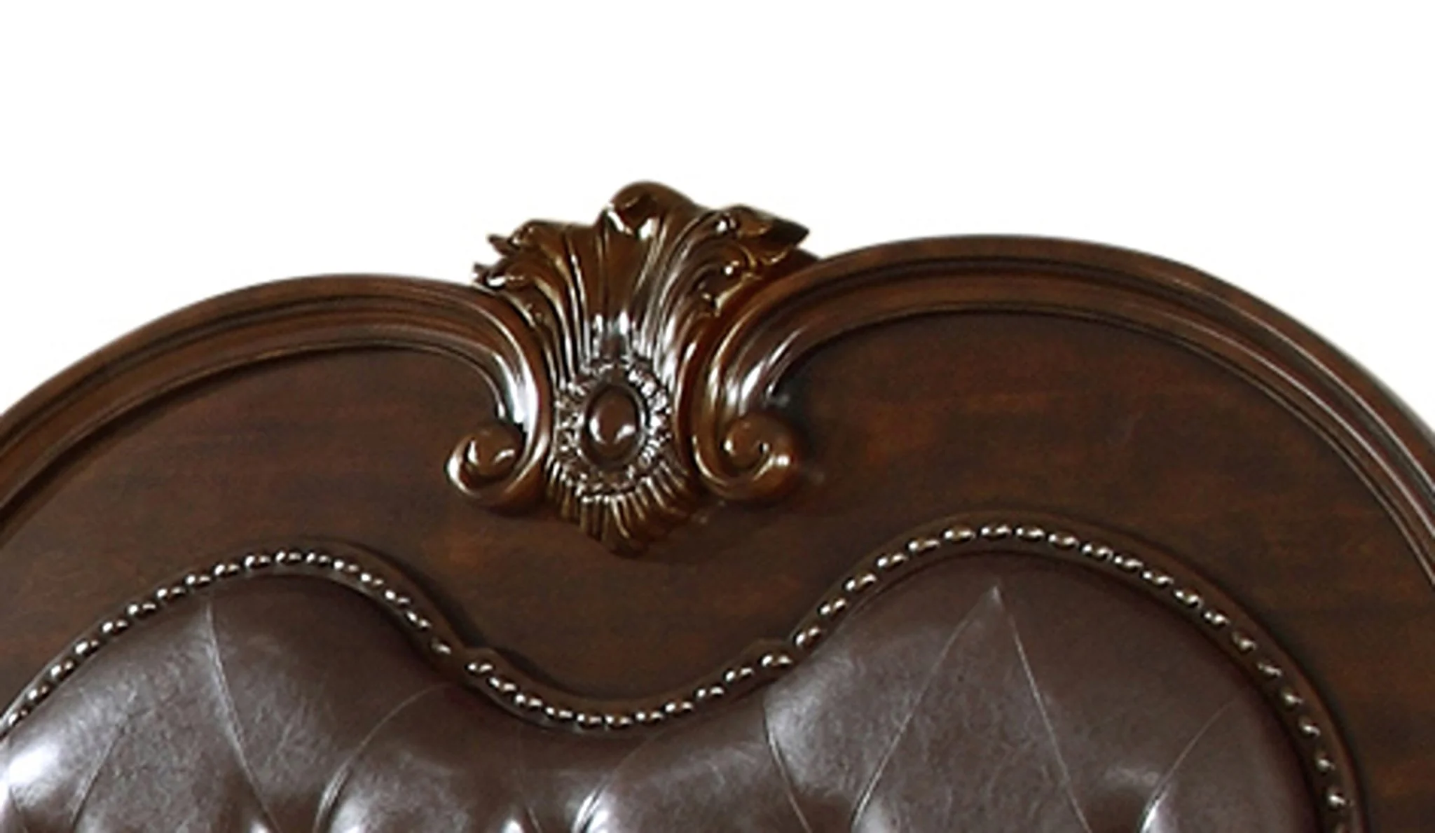 Roma 5 Pc King Bed Dark Walnut - Image 3