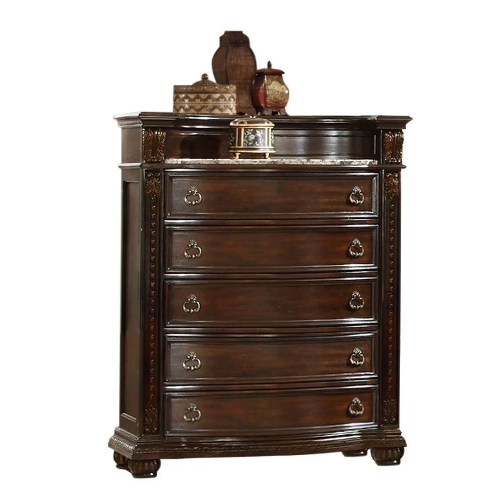 Roma 5 Pc Queen Bed Dark Walnut - Image 19