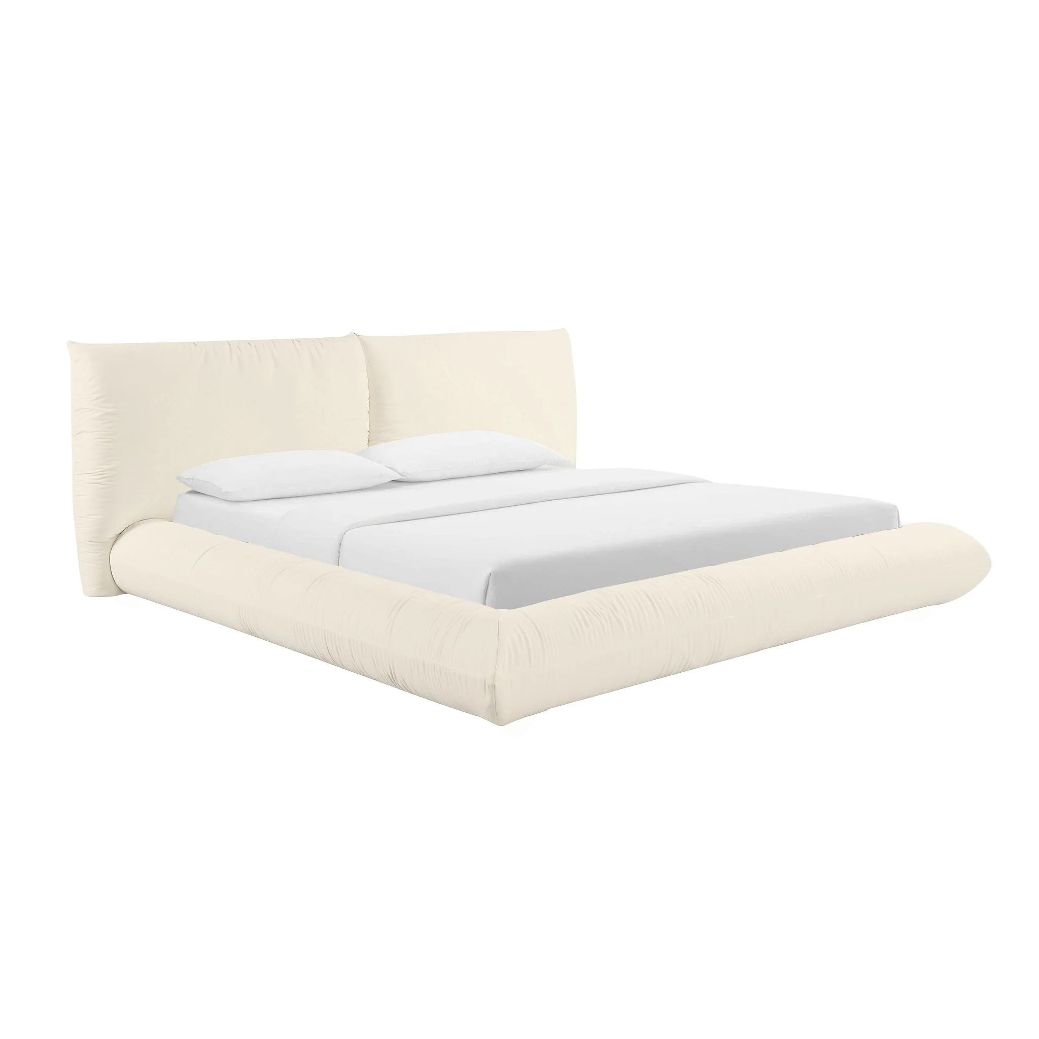 Romp Cream 100% Recycled Linen King Bed - Image 2
